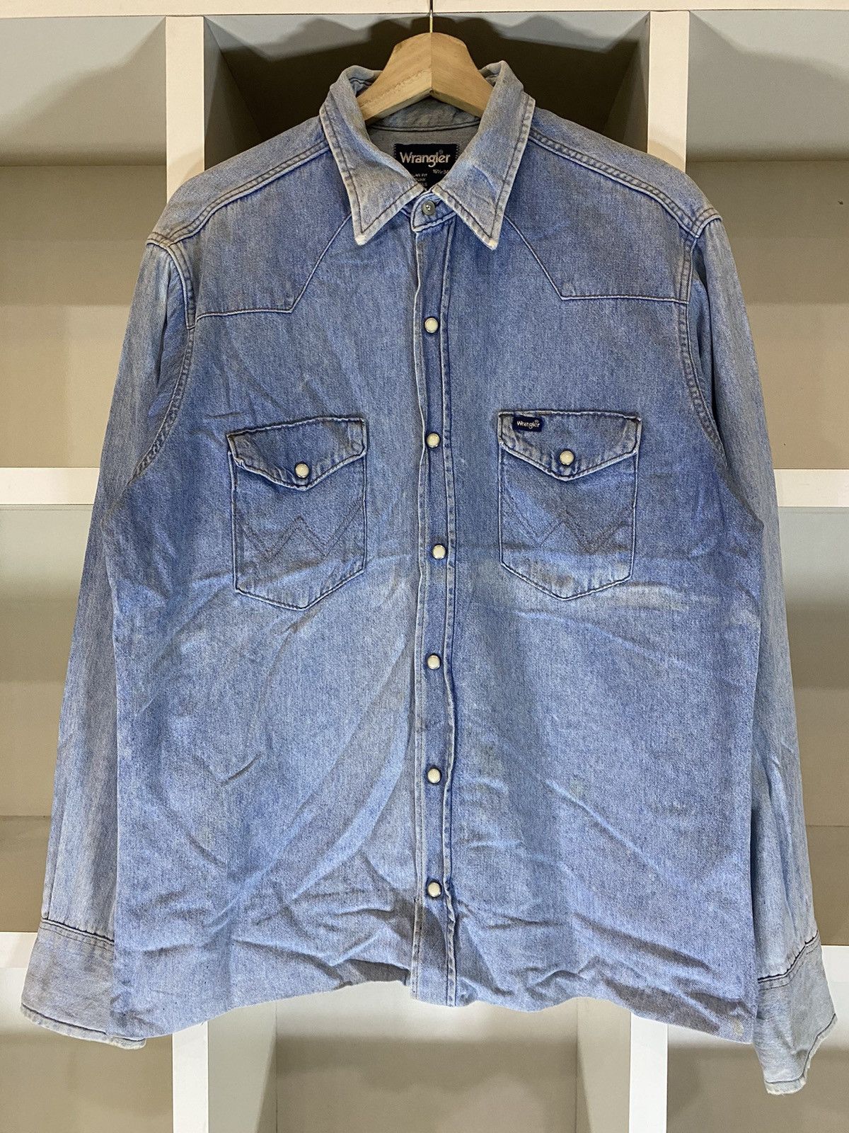 Vintage × Wrangler Vintage Wrangler Wrangler Denim Jacket Size US XL / EU 56 / 4 - 1 Thumbnail