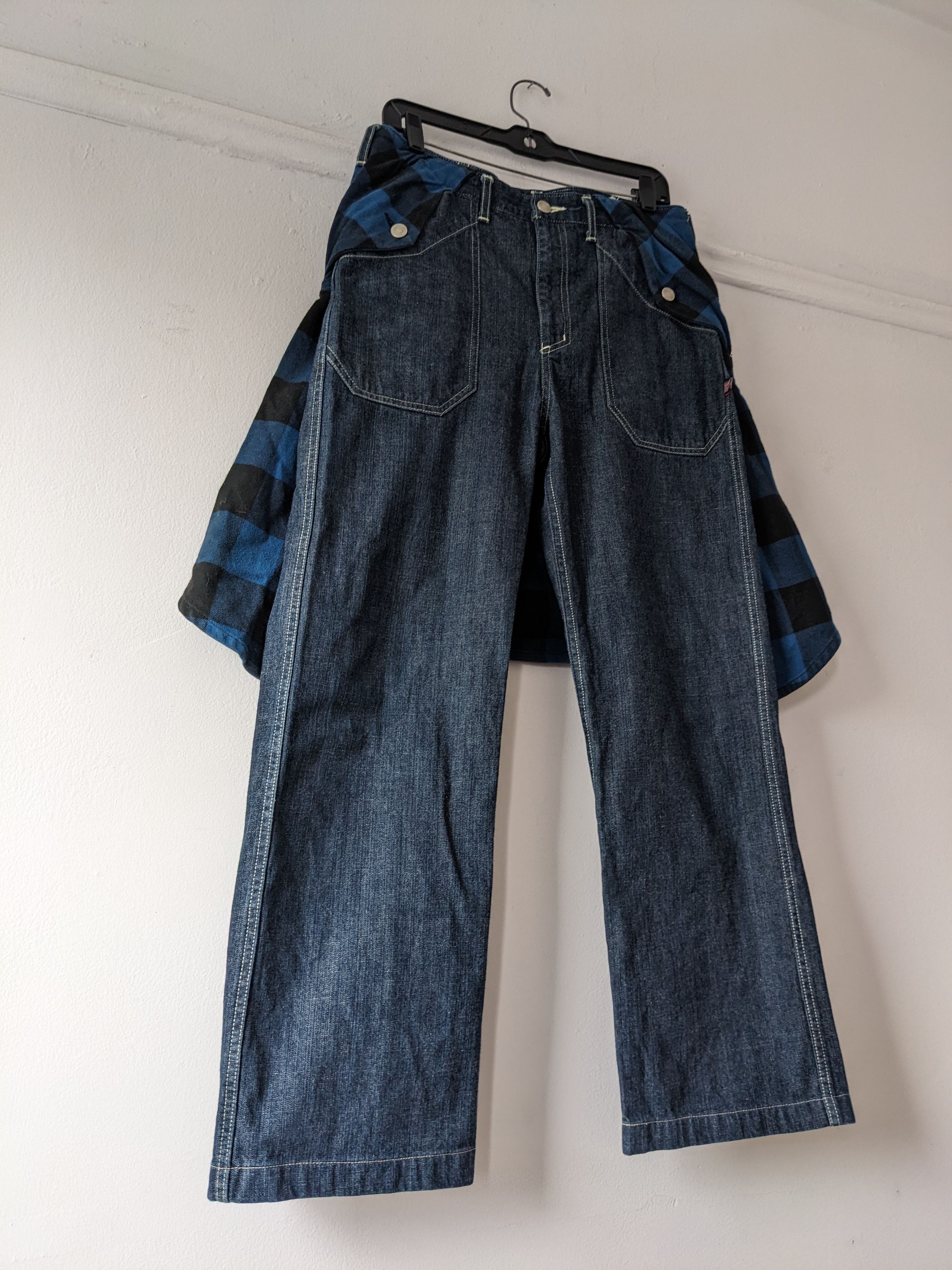 Undercover × Vandalize '04 Plaid Layered Bootcut Denim Size US 32 / EU 48 - 2 Thumbnail