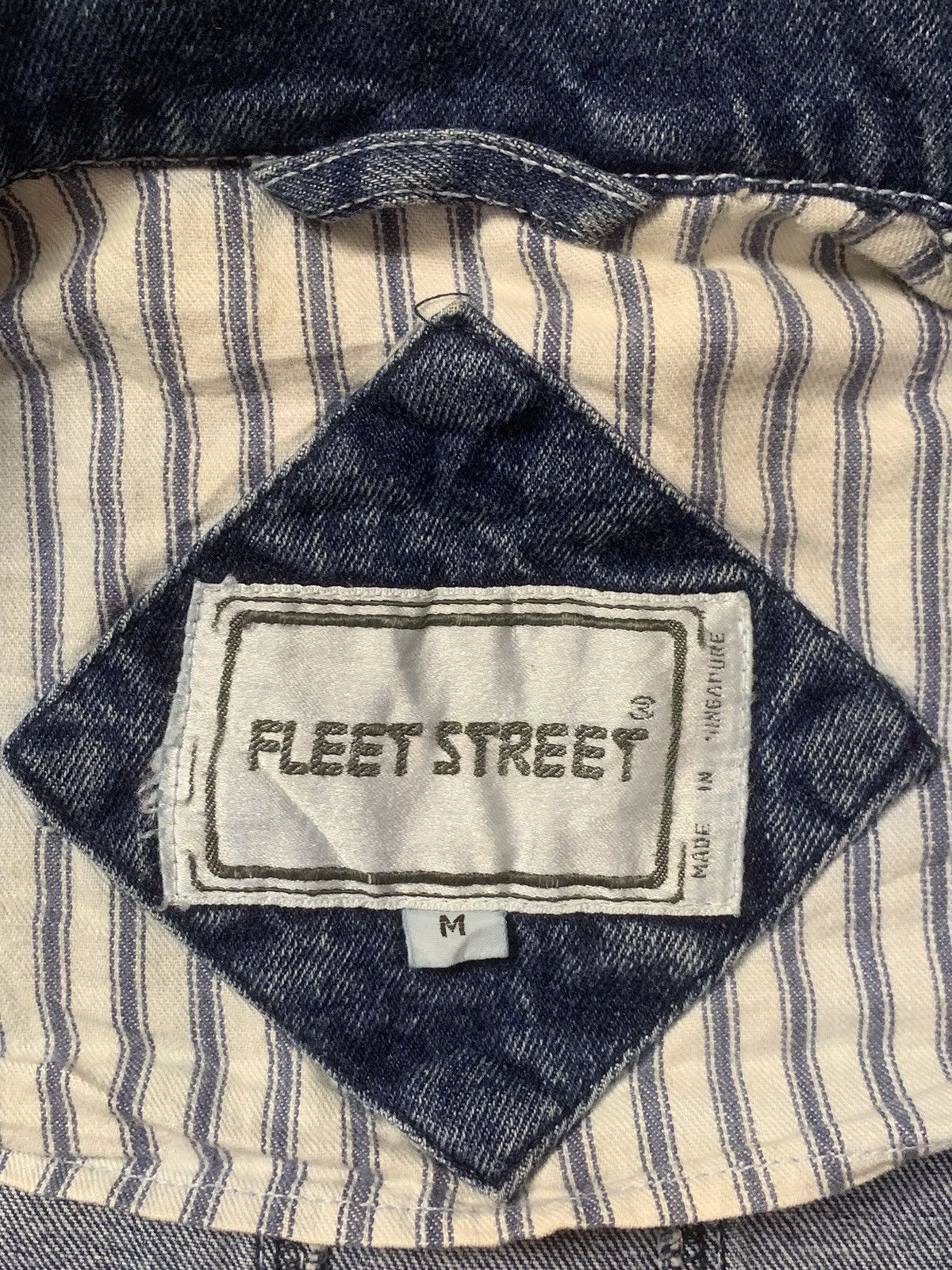 Japanese Brand Rare Design Fleet Street Denim Jackets Size M / US 6-8 / IT 42-44 - 4 Thumbnail