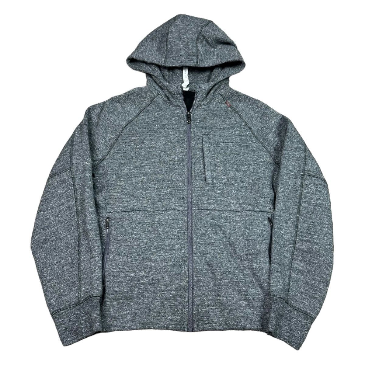 Lululemon outlet Athletica City Sweat Full Zip Hoodie Heathered Gray Black Mens SZ L