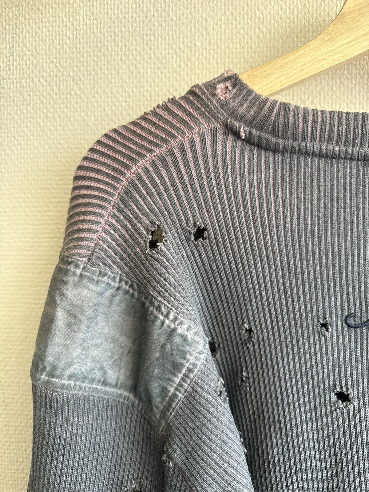 Acne Studios Acne Studios Distressed Military Sweater Size US S / EU 44-46 / 1 - 6 Thumbnail