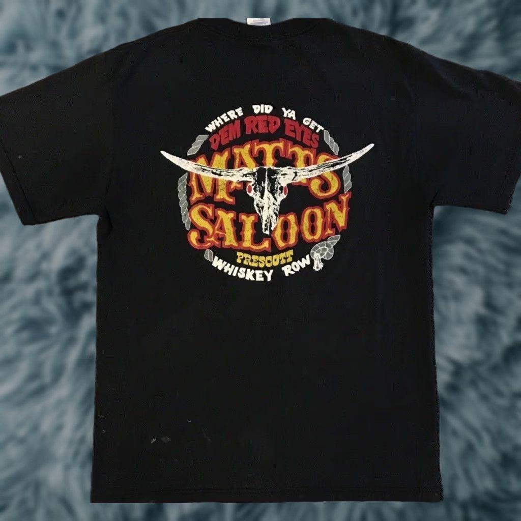 Vintage VINTAGE Matts Saloon Red Eyes Faded Distress Shirt S Beer Bar Funny Grunge Biker 90s Size US S / EU 44-46 / 1 - 1 Thumbnail