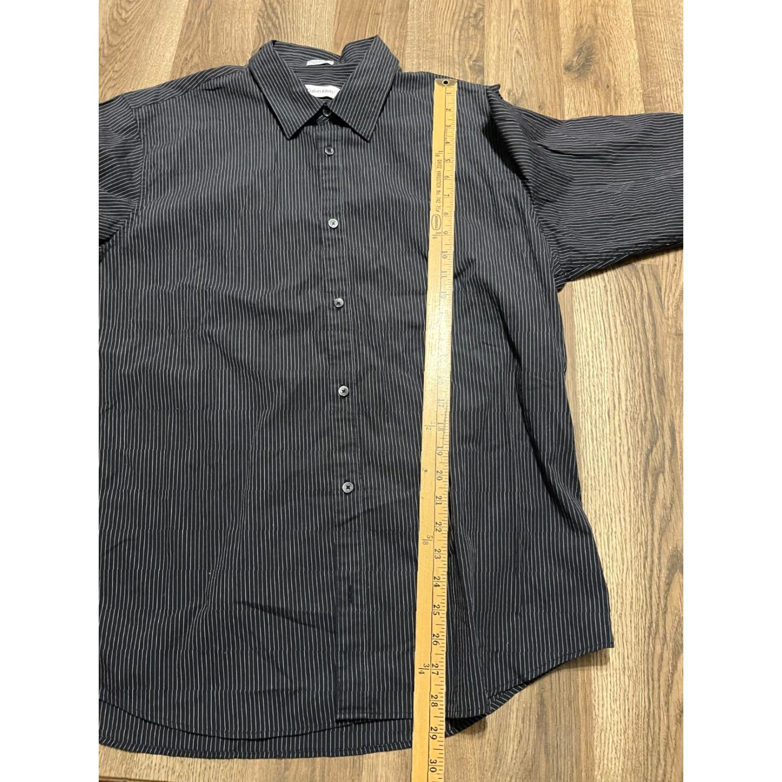 Calvin Klein Calvin Klein Shirt Men's XL Black White Pin Striped Button Up Size US XL / EU 56 / 4 - 6 Thumbnail