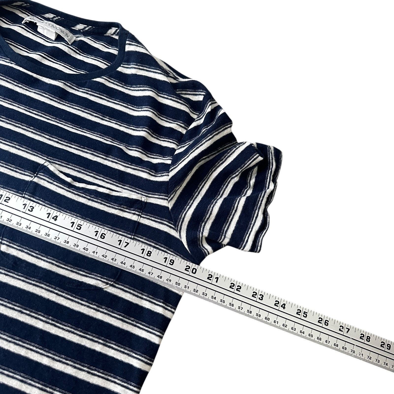 Outerknown Outerknown T-Shirt Men’s Medium Blue White Striped Hemp Size US M / EU 48-50 / 2 - 9 Thumbnail