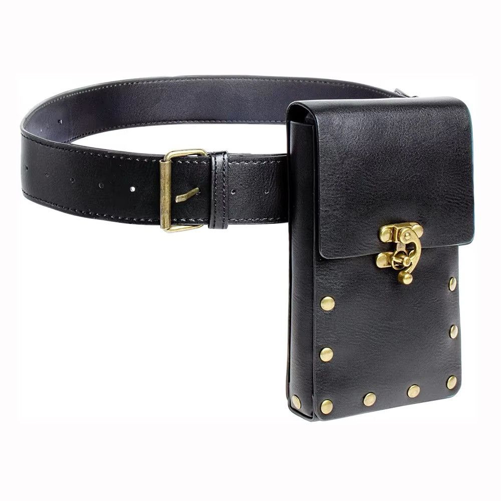 Japanese Brand × Leather Renaissance Costume Belt Pouch Pu leather Size ONE SIZE - 5 Thumbnail