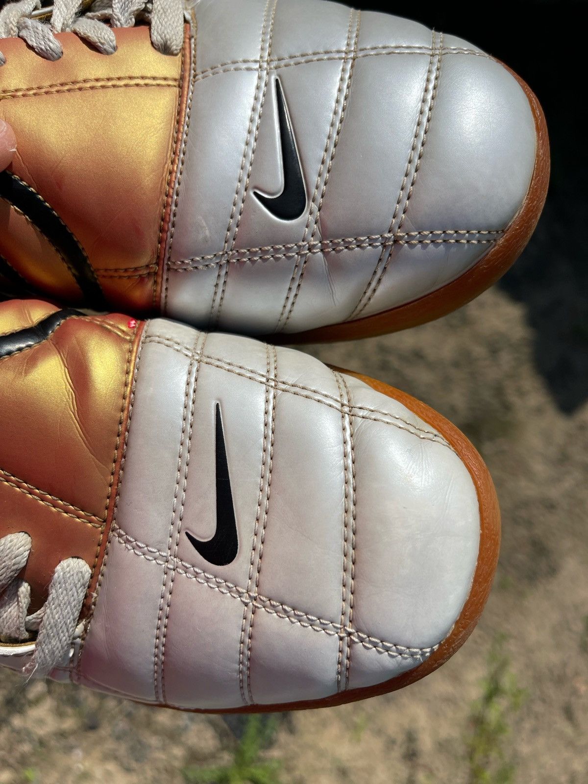 Vintage Nike Total 90 III IC Indoor Shoes Gold 9.5US Air zoom Size US 9.5 / EU 42-43 - 15 Thumbnail