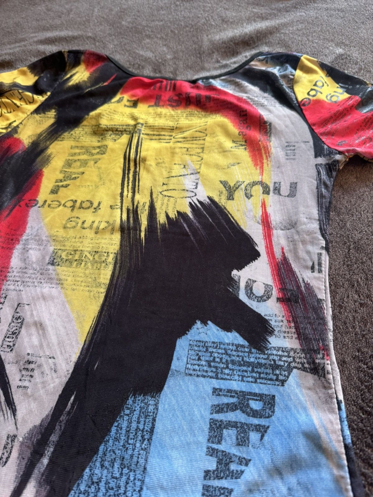 Anna Sui Anna Sui Mesh print short sleeve avant-garde y2k tattoo Size M / US 6-8 / IT 42-44 - 10 Thumbnail