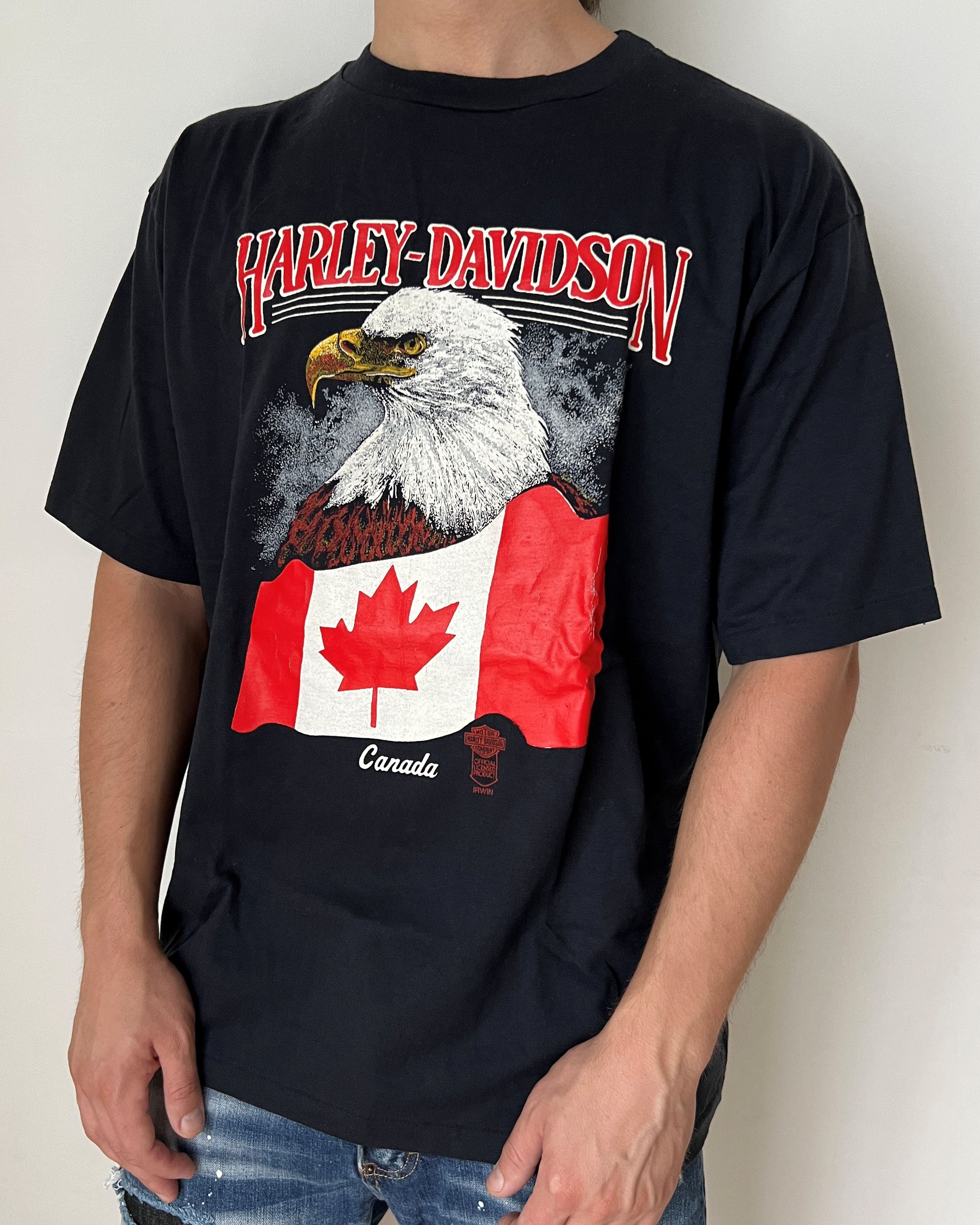 Harley Davidson VINTAGE Y2K HARLEY DAVIDSON CANADA T-SHIRT LICENSED PRODUCT Size US XL / EU 56 / 4 - 2 Thumbnail