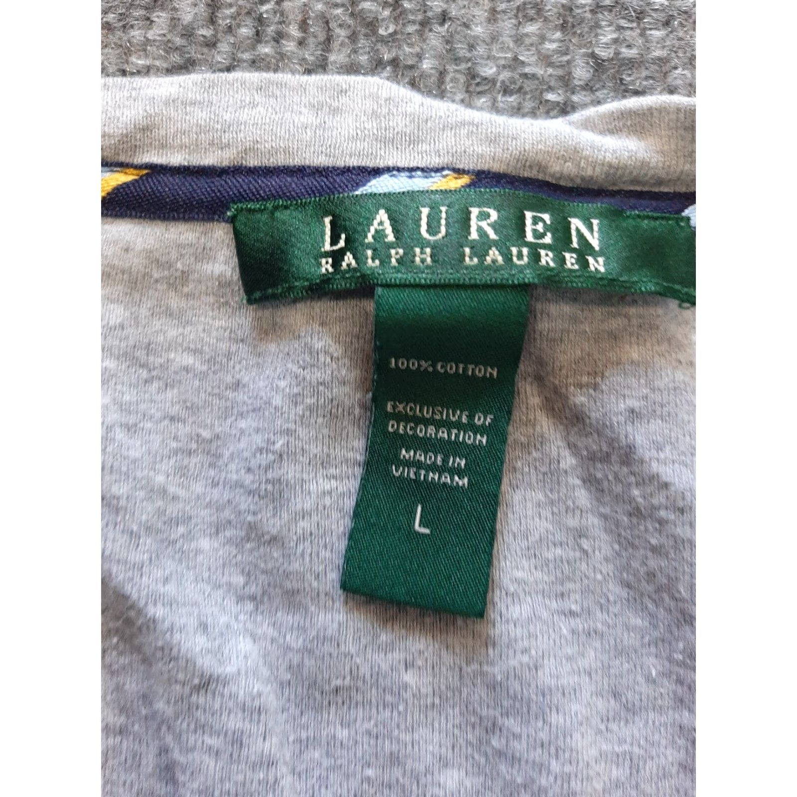 Polo Ralph Lauren Polo Ralph Lauren Shirt Womens Large L Long Sleeve Gray Pocket Embordered Logo Shirt Size L / US 10 / IT 46 - 3 Thumbnail