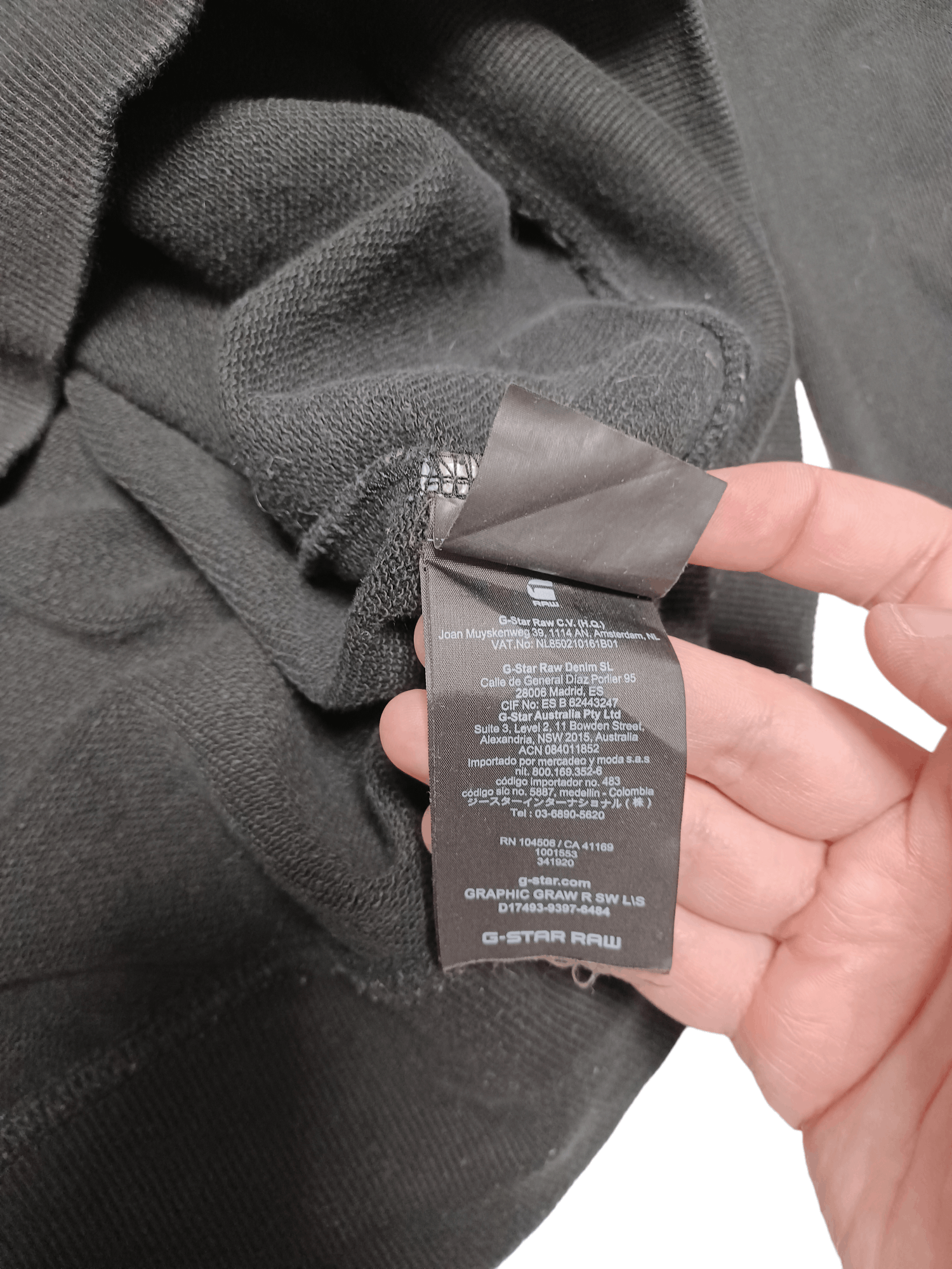 G-Star G STAR RAW BIGLOGO BLACK SWEATSHIRT JAPANESE DESIGNER Size US M / EU 48-50 / 2 - 6 Thumbnail