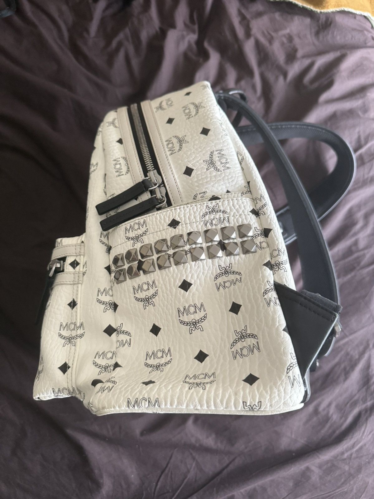 MCM MCM Visetos Medium Studded Backpack Size ONE SIZE - 4 Thumbnail