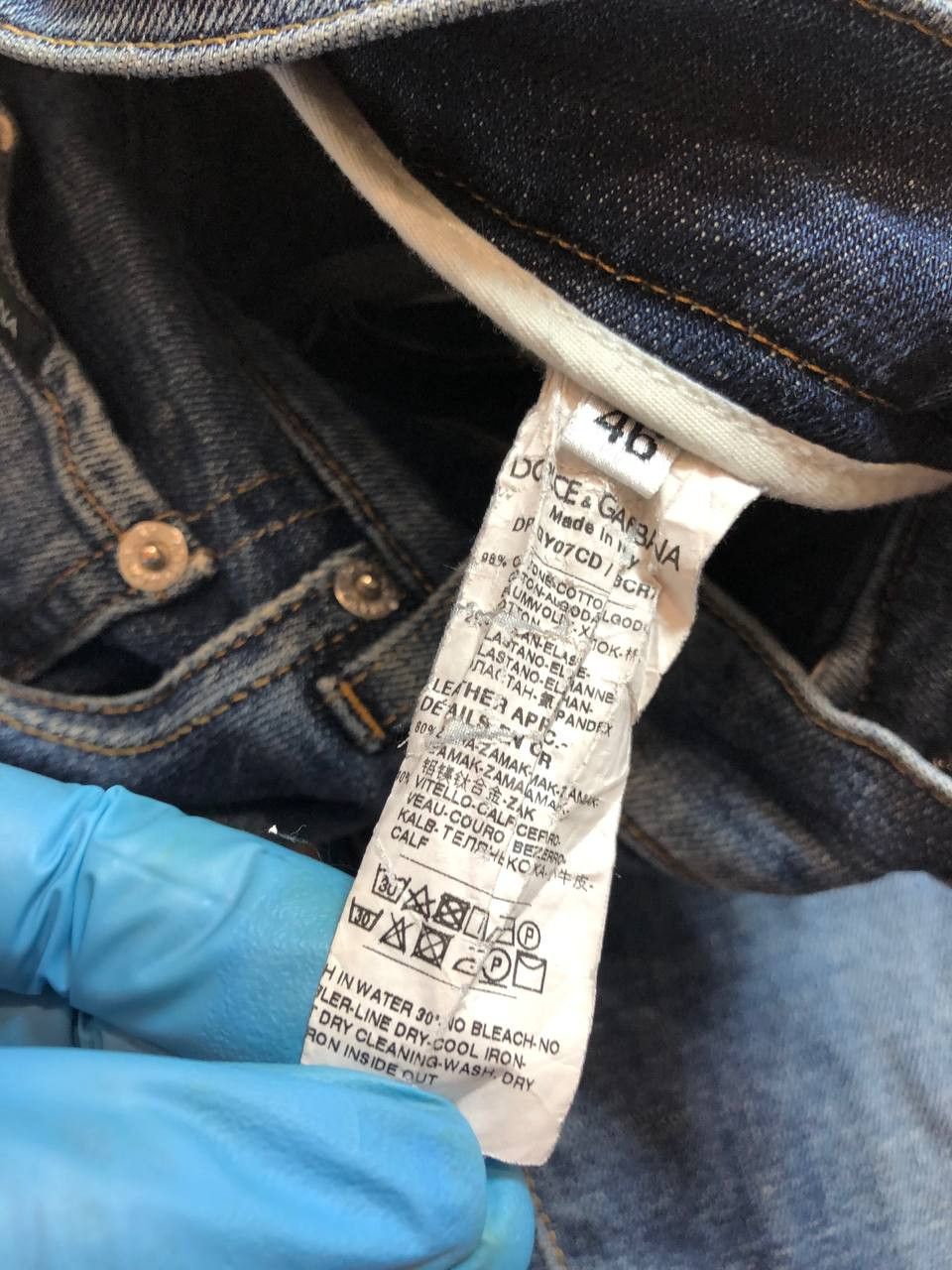 Dolce & Gabbana DOLCE GABBANA Men’s Straight Fit Denim Jeans Everyday Wear Size US 30 / EU 46 - 3 Thumbnail