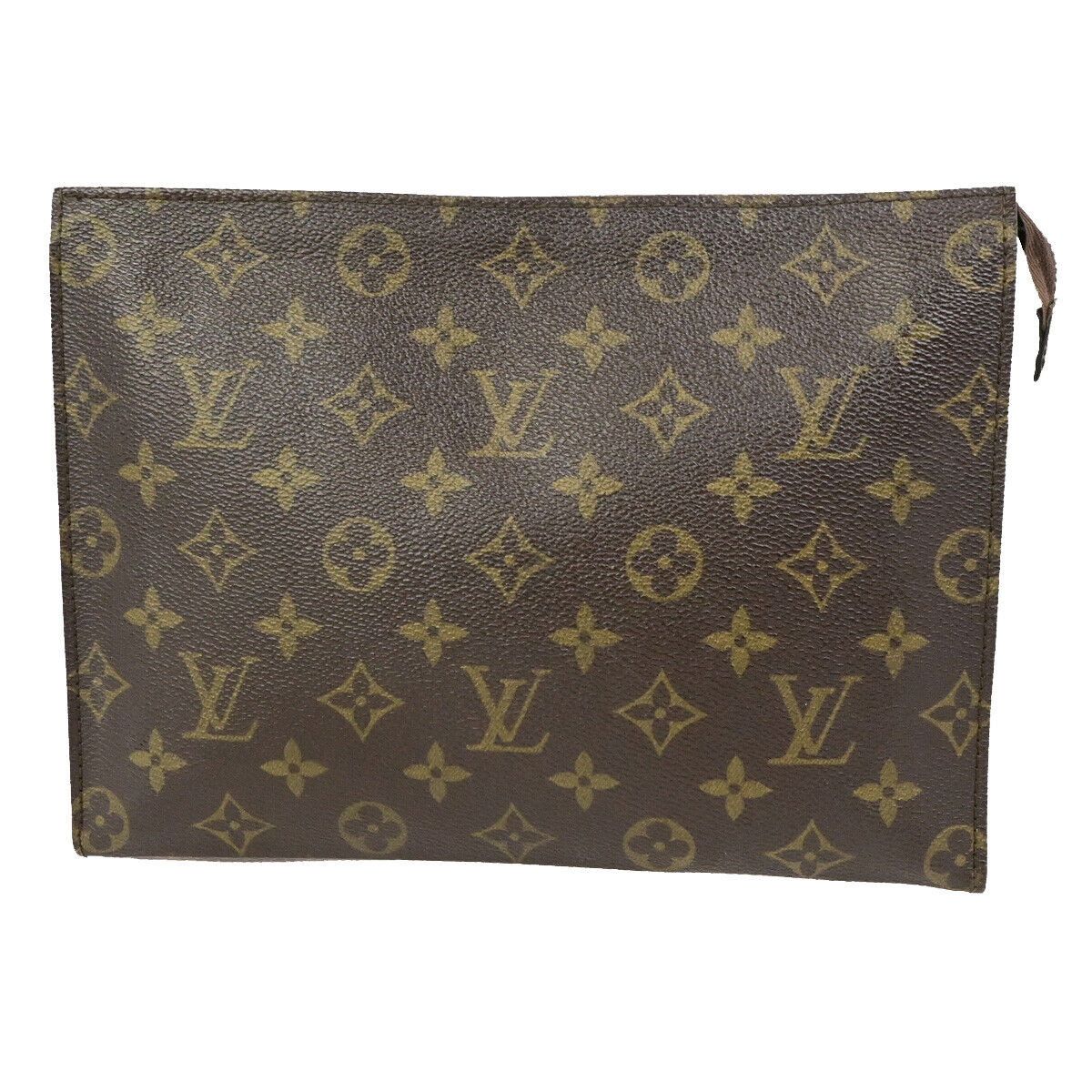 Louis Vuitton Poche Toilette Brown Canvas Clutch Bag (Pre-Owned) Size ONE SIZE - 1 Thumbnail