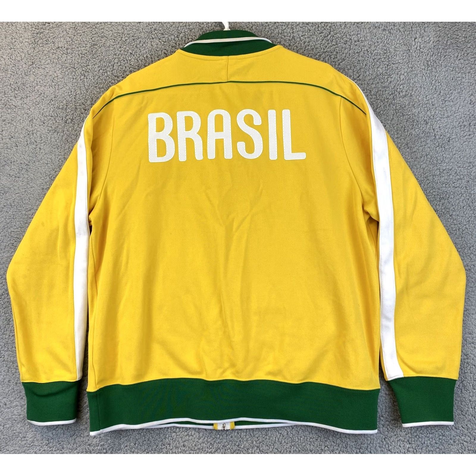 Nike VINTAGE Nike Jacket Sweater Men’s XL Yellow Brazil Soccer Team Track / 33-41 Size US XL / EU 56 / 4 - 7 Thumbnail