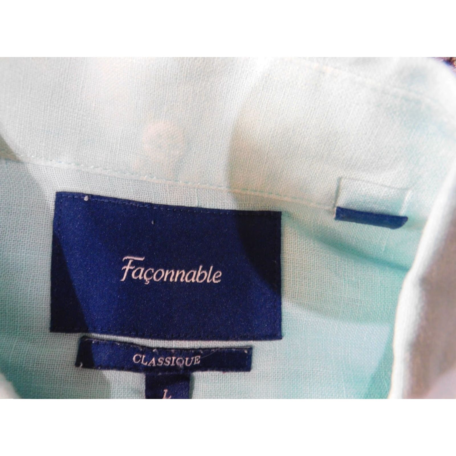 Faconnable Façonnable Shirt Large Blue Mens casual classic Button-Up Size US L / EU 52-54 / 3 - 5 Thumbnail