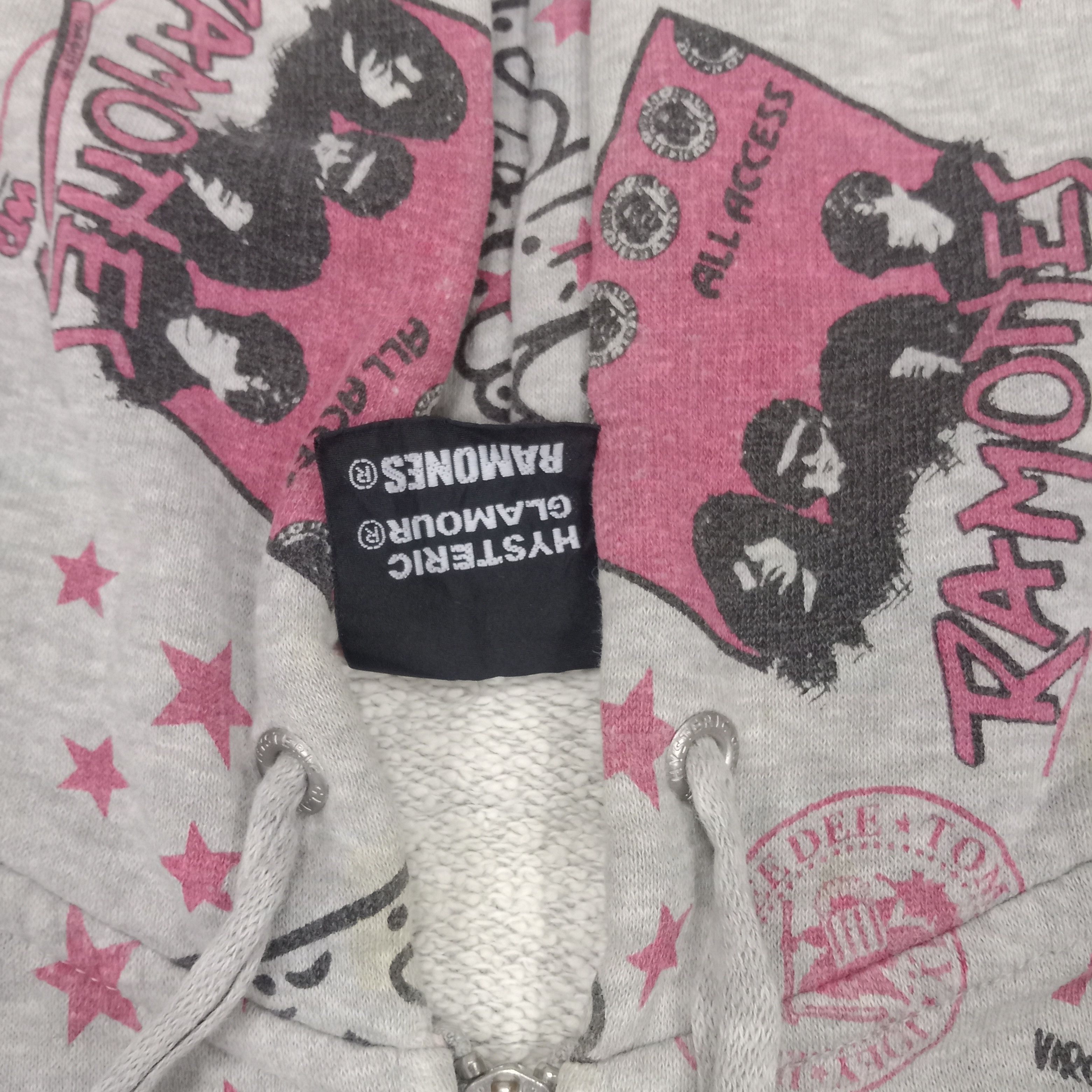 Band Tees × Hysteric Glamour × Vintage Ramones X Hysteric Glamour Rare Design Fashion Zipper Hoodie Size US XS / EU 42 / 0 - 7 Thumbnail
