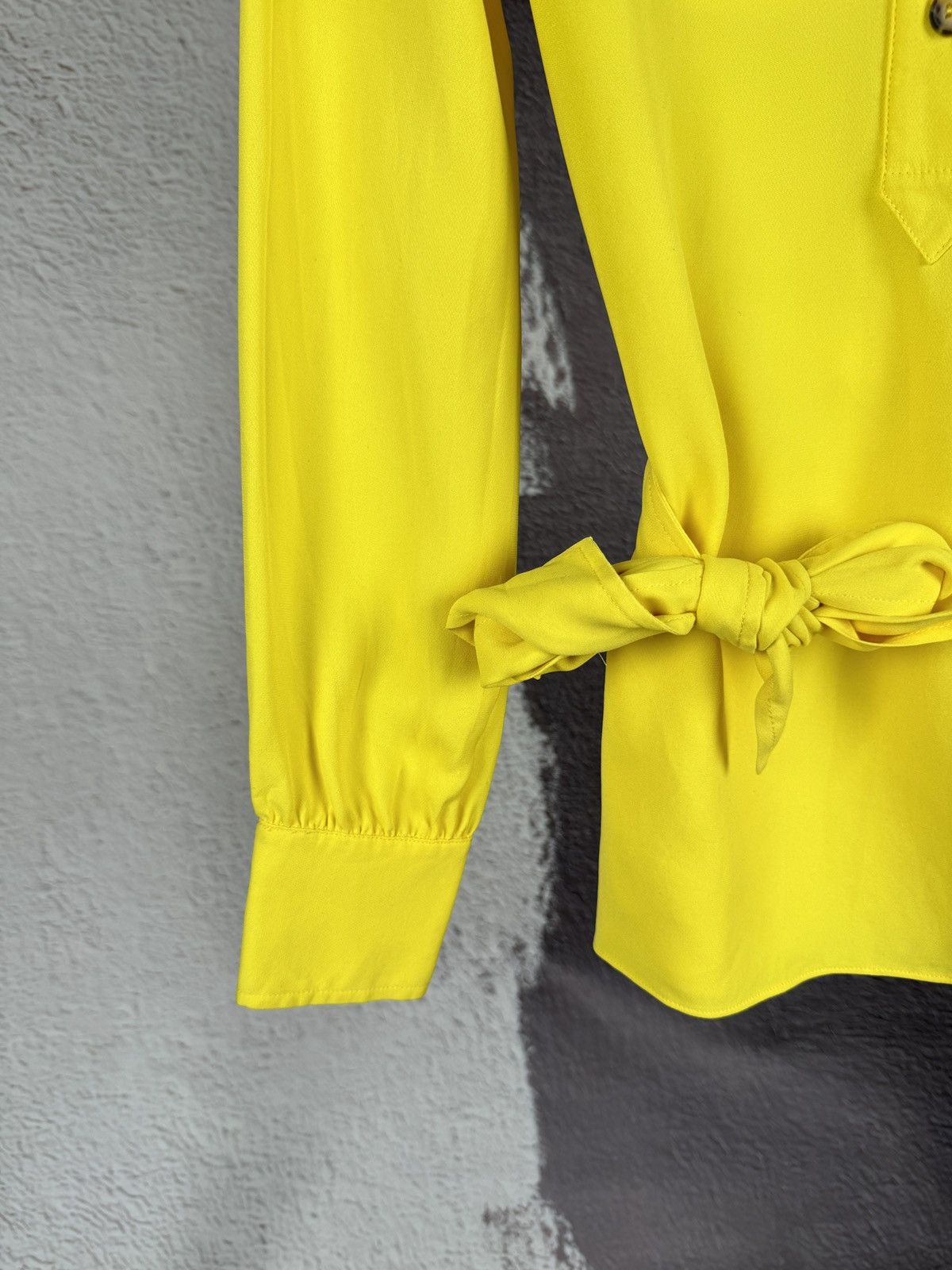 RED Valentino R.E.D. Valentino pure silk yellow belted blouse luxury Size M / US 6-8 / IT 42-44 - 7 Thumbnail