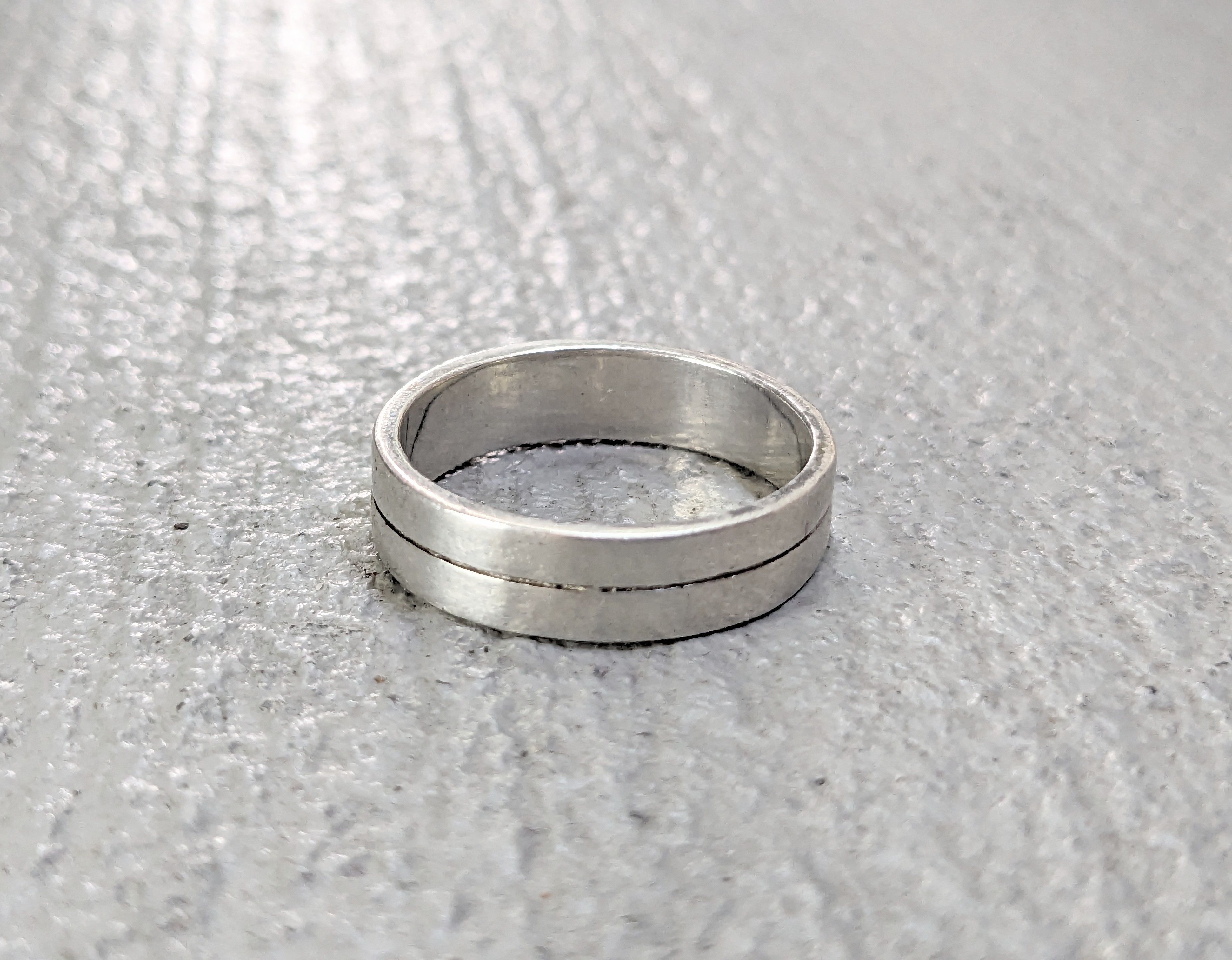 Jewelry Vintage Sterling Silver Ring Orange 8.75 Modern Minimalist Size ONE SIZE - 4 Thumbnail