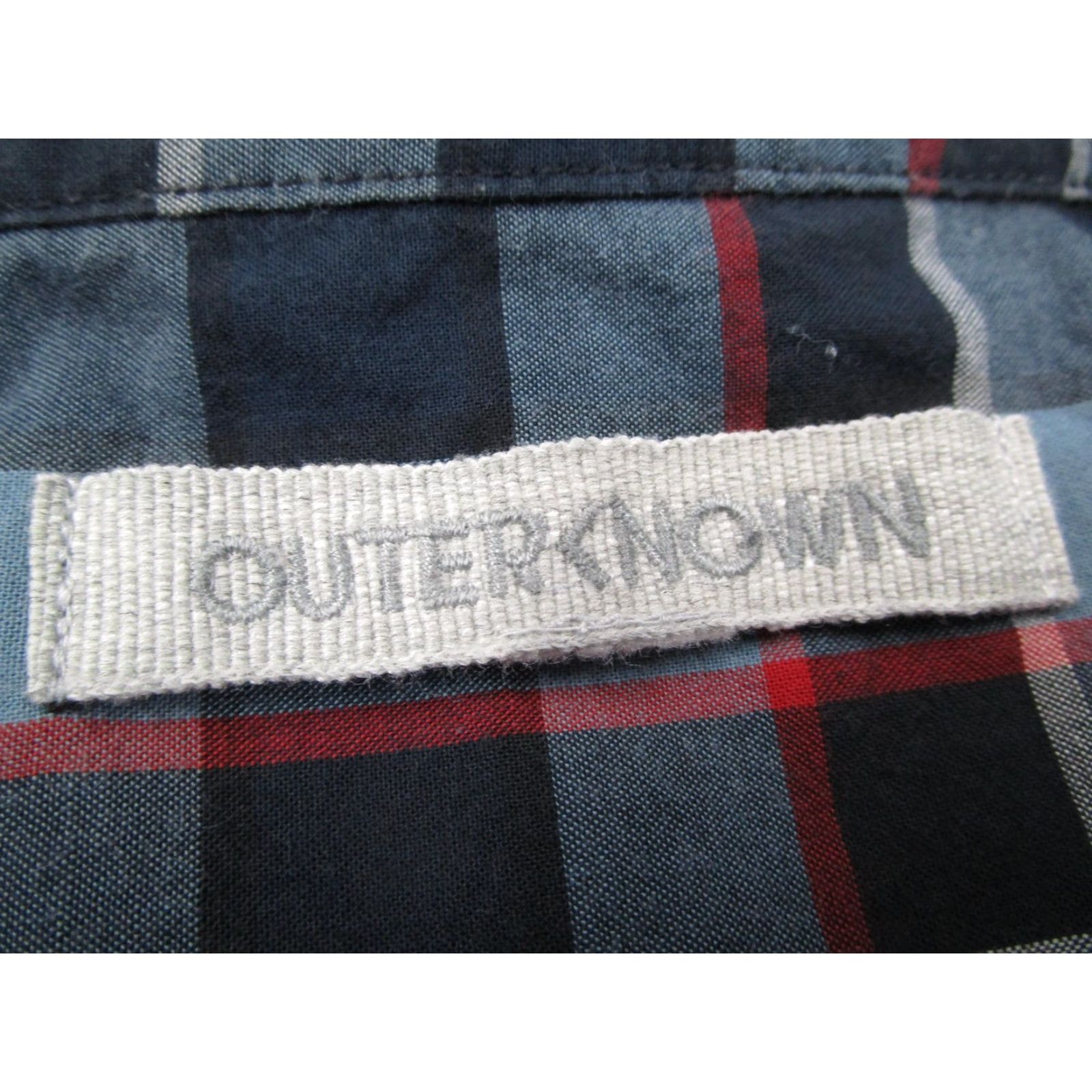 Outerknown Outerknown Shirt Mens XL Blue Plaid Organic Cotton Button Front Long Sleeve Size US XL / EU 56 / 4 - 3 Thumbnail