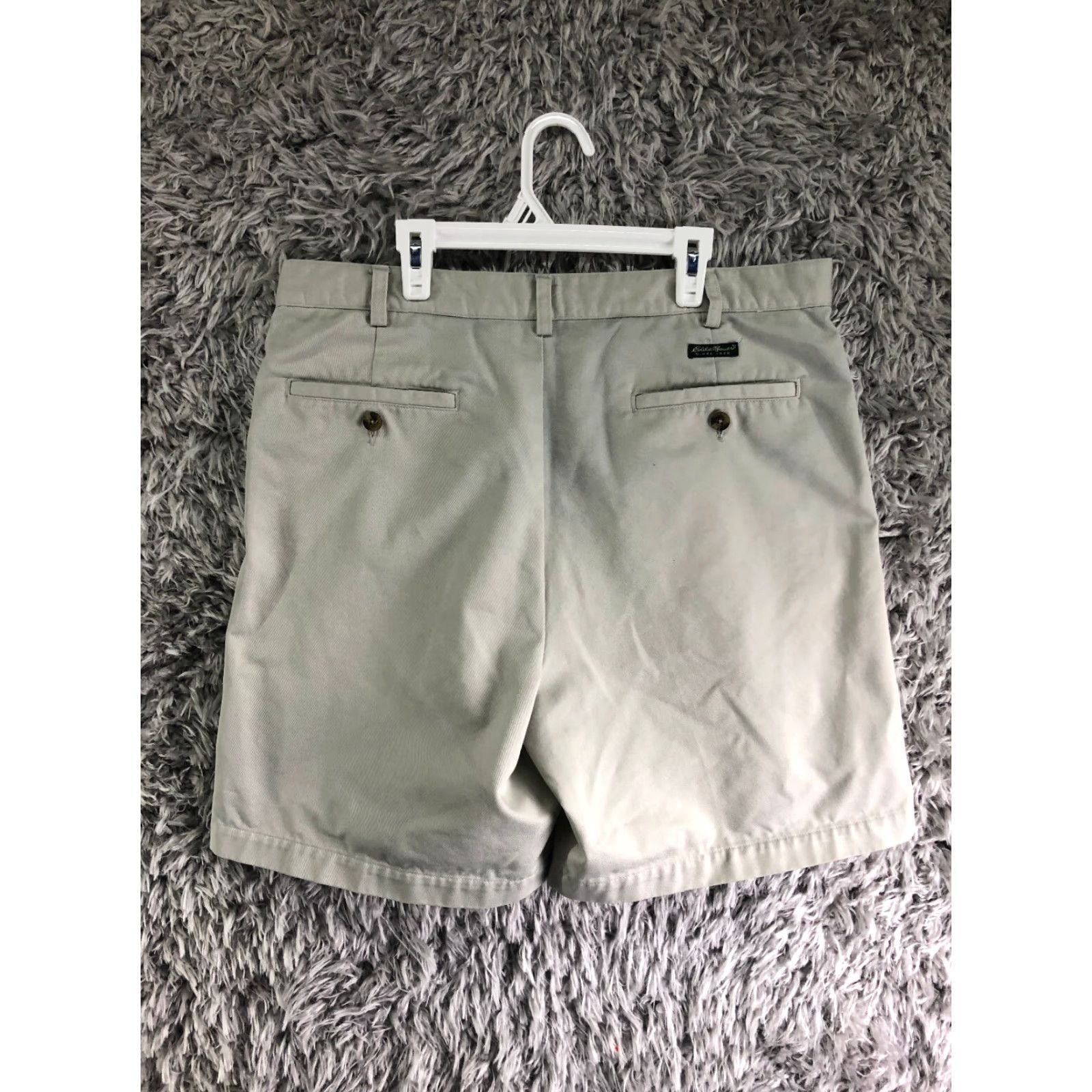 Eddie Bauer Eddie Bauer Mens 36 Mid Rise Tan Khaki Golf Shorts Bermuda 5-Pocket Beige Cotton Blend Regular Size US 36 / EU 52 - 4 Thumbnail
