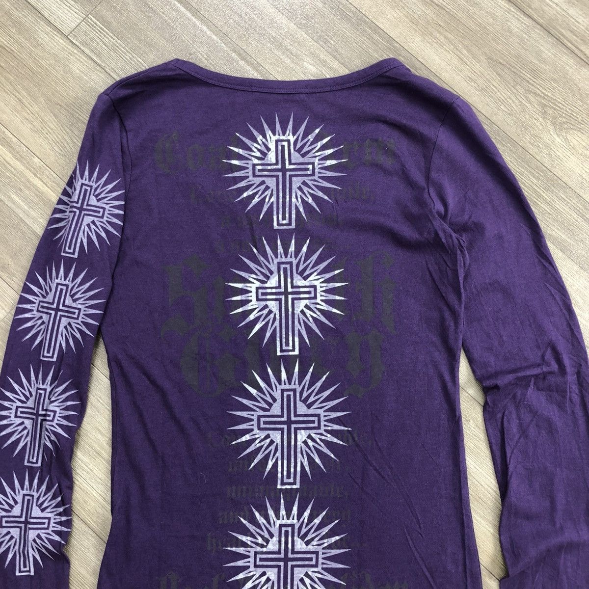 Japanese Brand 2000s Glitz like H Anarchy Cross Gothic Grunge Punk Goa Tee Size US S / EU 44-46 / 1 - 2 Thumbnail