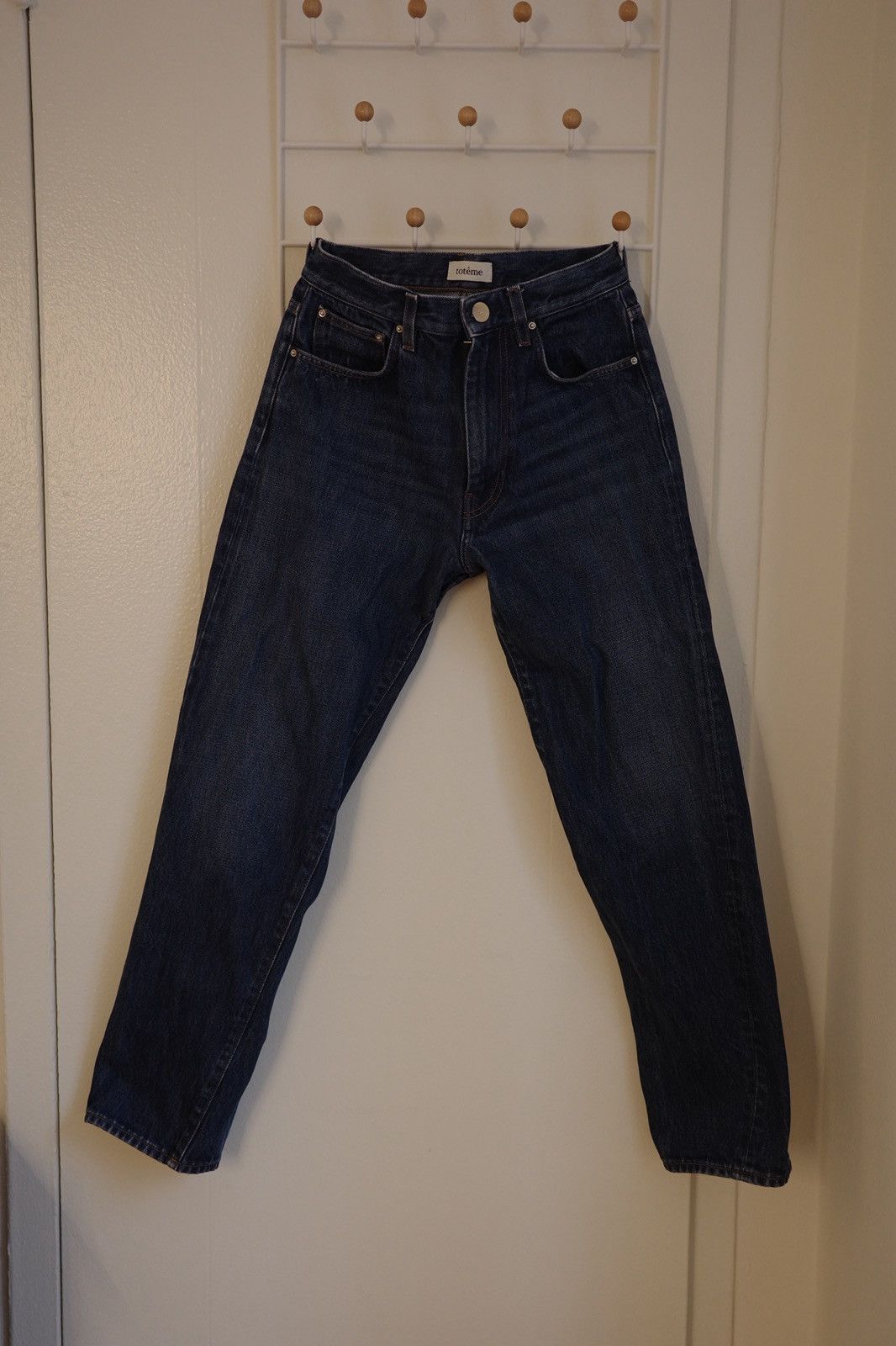 Toteme Toteme Dark Wash Twisted Seams Denim Jeans Size 25" / US 0 / IT 36 - 2 Thumbnail
