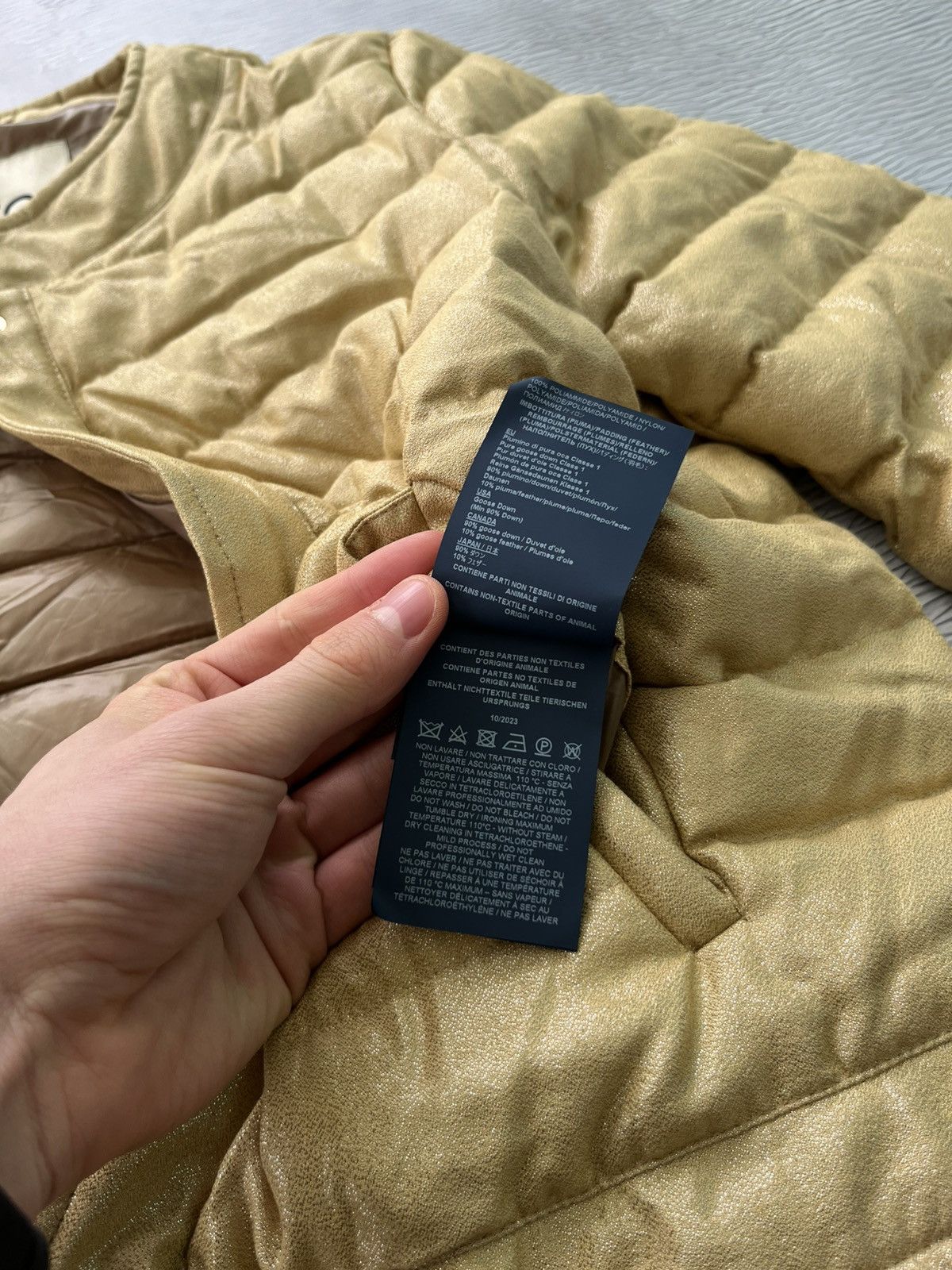 Herno HERNO Lurex Quilted Down Jacket Size: 42 Size L / US 10 / IT 46 - 10 Thumbnail