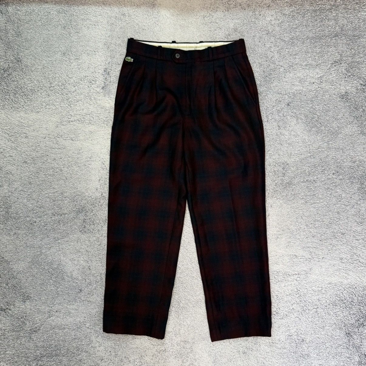 Lacoste Vintage Lacoste Pants Trousers Men Made In France Wool Plaid Size US 30 / EU 46 - 1 Thumbnail