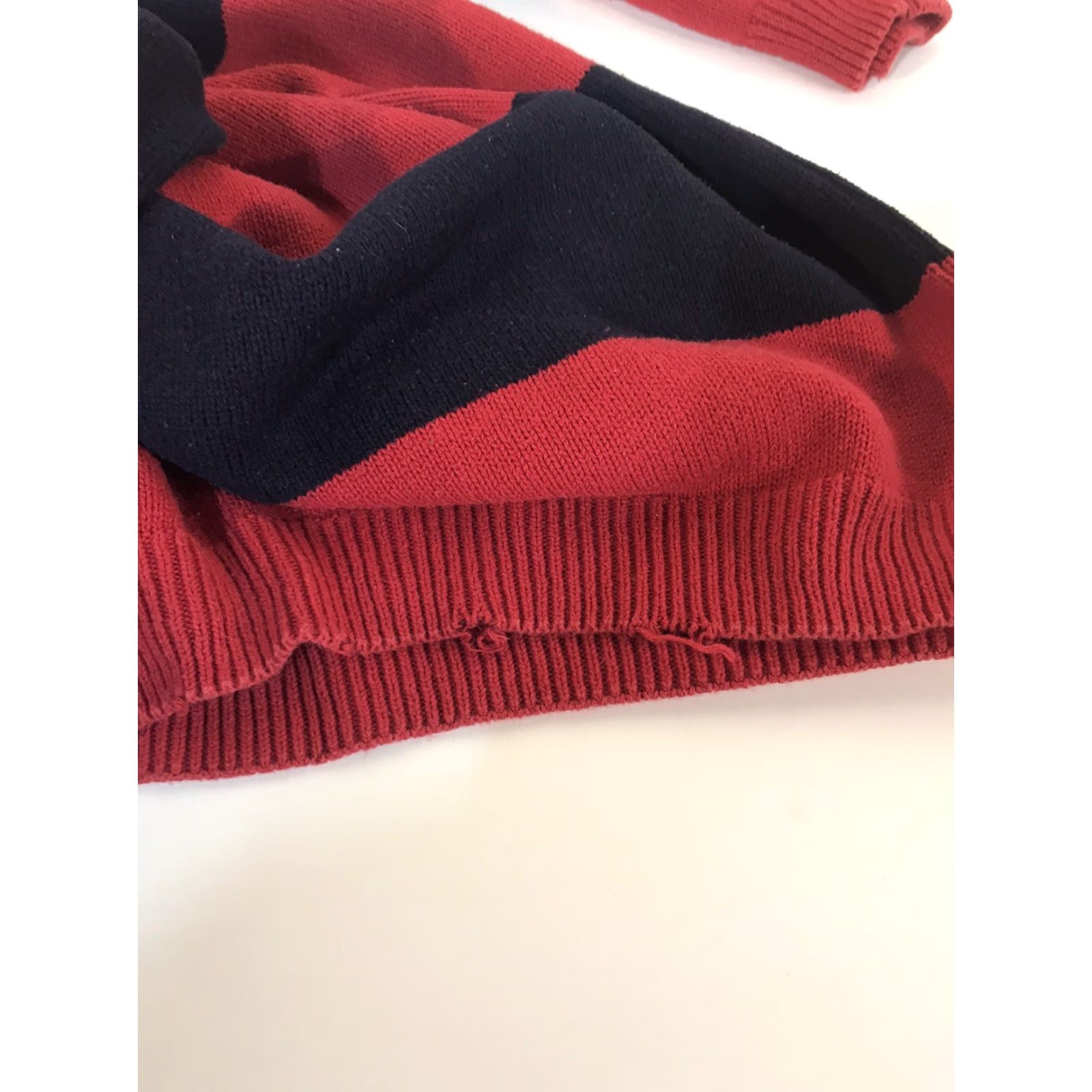 Chaps VINTAGE Ralph Lauren Chaps Mens Sweater Size XL Cotton Red/Navy USA Crew Neck Knit Pullover Fall Winter Size US XL / EU 56 / 4 - 4 Thumbnail