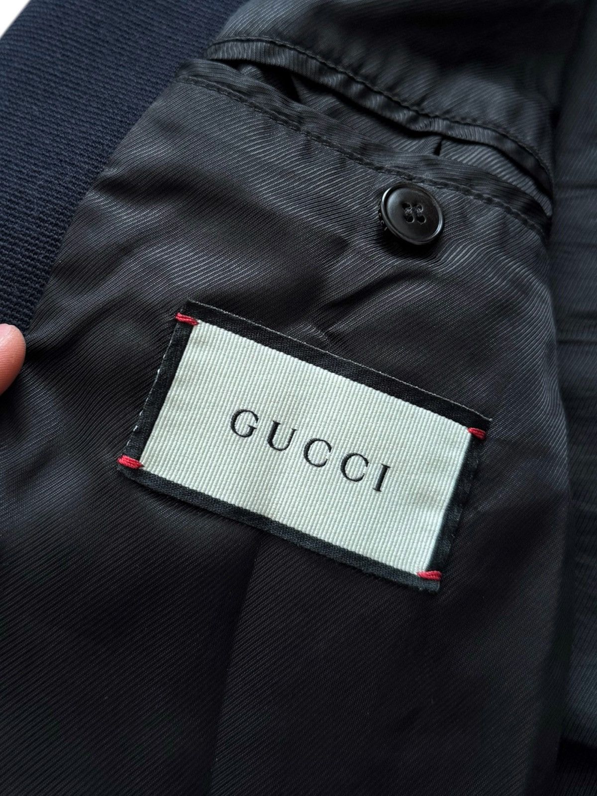 Gucci Navy Wool Varsity Badge Bomber Size US L / EU 52-54 / 3 - 6 Thumbnail