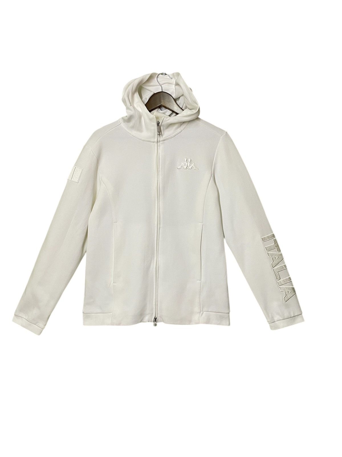 Japanese Brand × Kappa KAPPA hodiee embroidered small logo sweatshirt white Size US S / EU 44-46 / 1 - 1 Thumbnail
