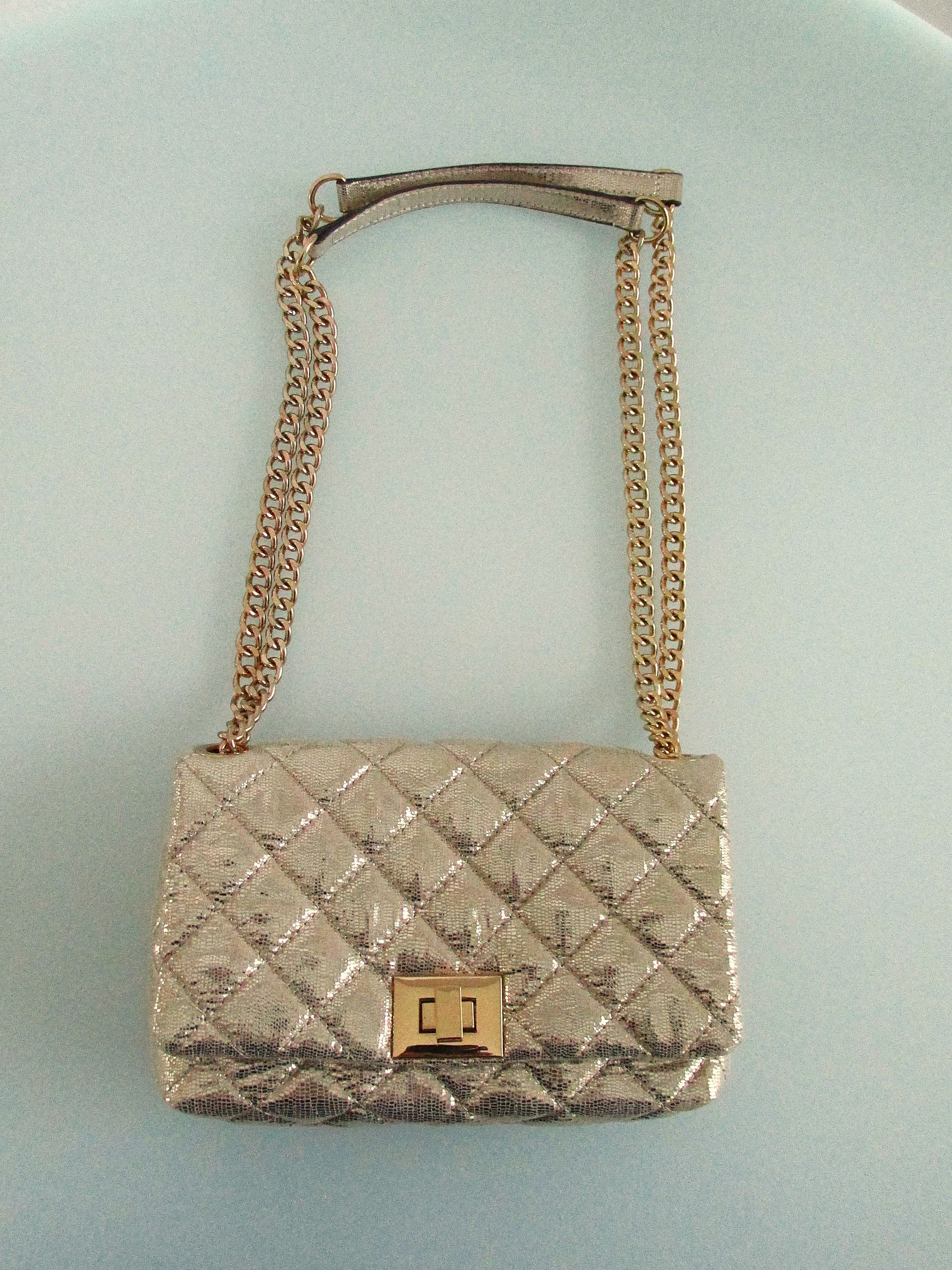I.N.C INC International Concepts Gold Metallic Purse/Handbag Size ONE SIZE - 1 Thumbnail