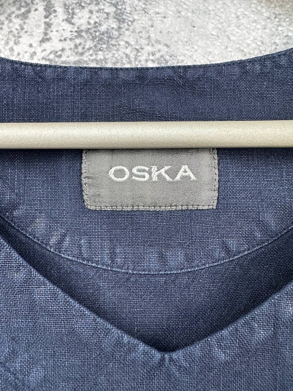 OSKA OSKA 100% Linen Crop Top Navy Faded Tank Vintage Size M / US 6-8 / IT 42-44 - 9 Thumbnail