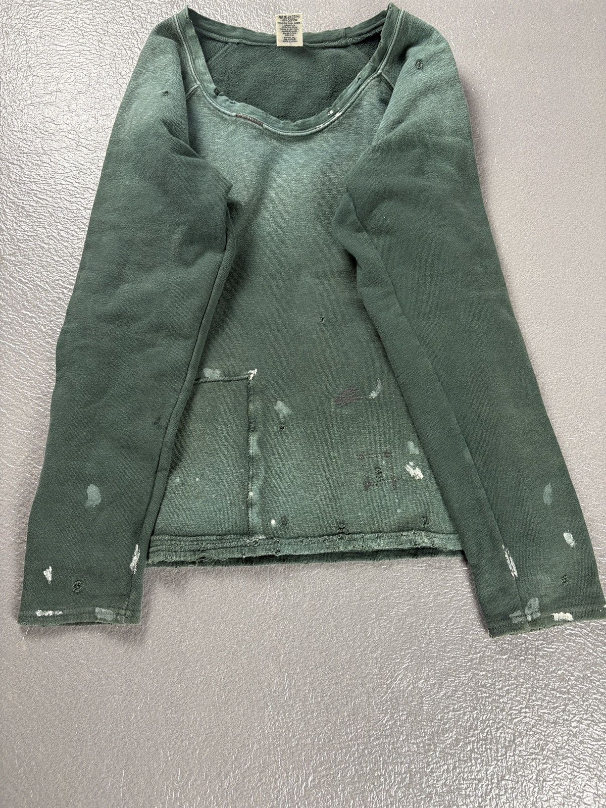 Kapital Kapital Archive Distressed Boro Sweatshirt Green Size US M / EU 48-50 / 2 - 10 Thumbnail