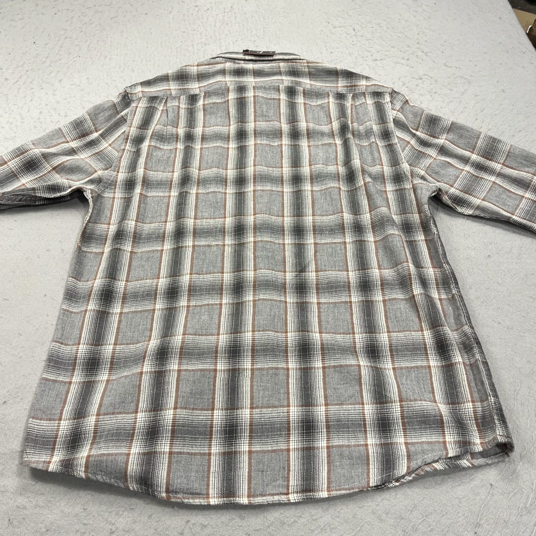 J Brand The Normal Brand Shirt Mens Large Gray Plaid Jackson Button Up Flannel NWT Size US L / EU 52-54 / 3 - 6 Thumbnail