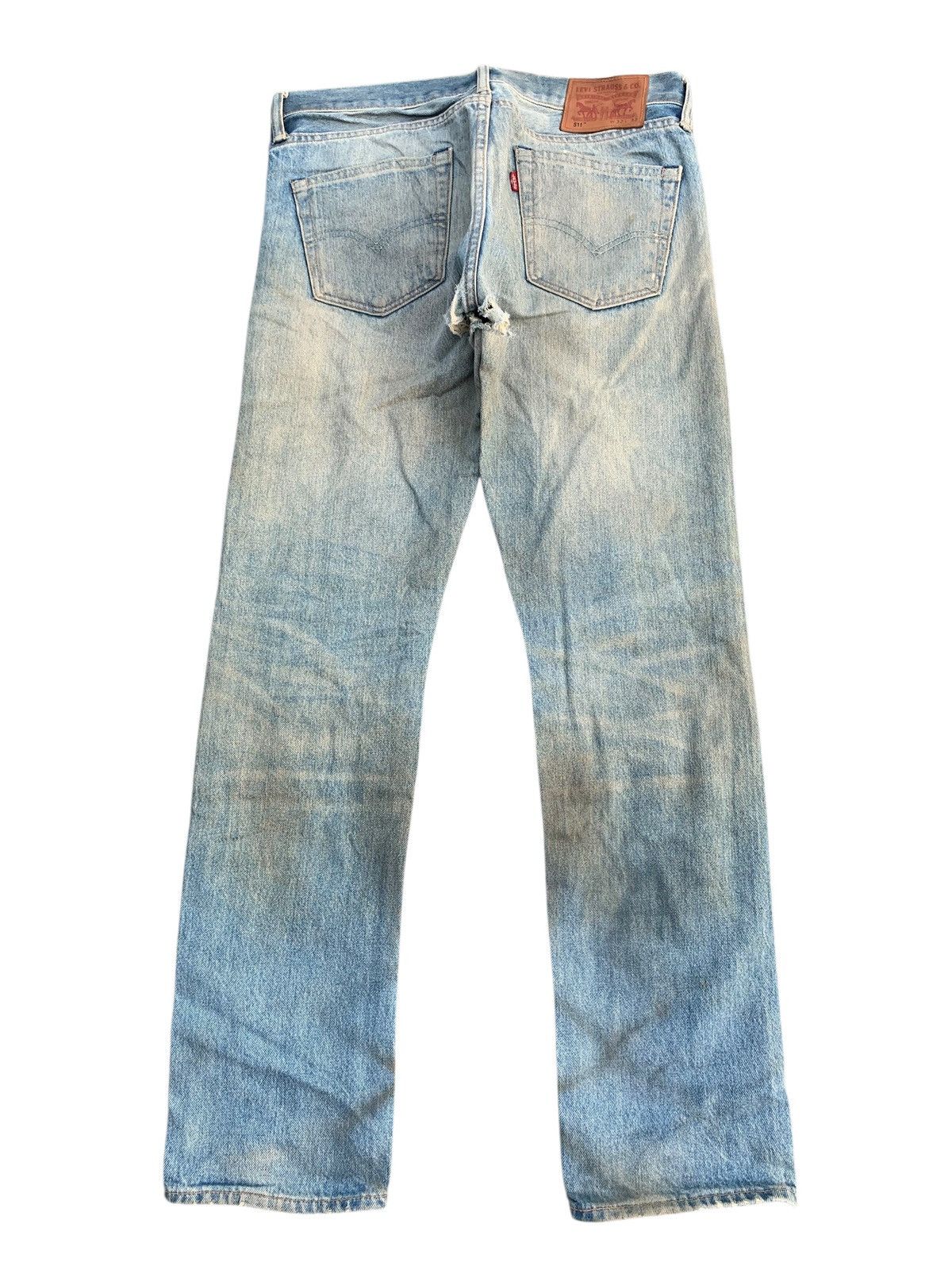 Levi's LEVI'S 511 SELVEDGE FADED & RUSTY DISTRESSED DENIM Size US 33 - 2 Thumbnail