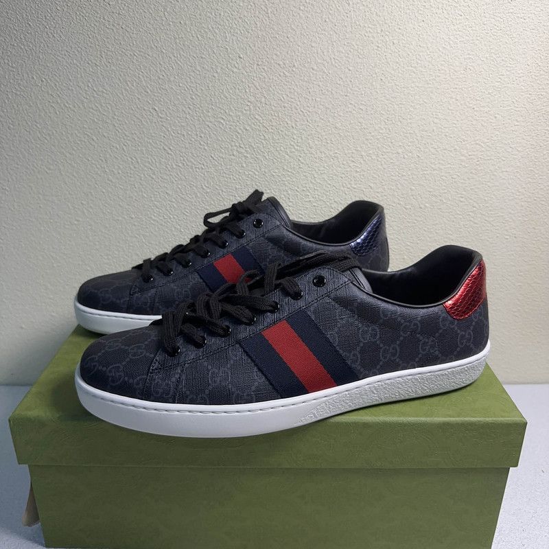 Gucci Gucci Ace GG Supreme Fashion Sneakers for Men - Size US 12 / EU 45 - 1 Thumbnail