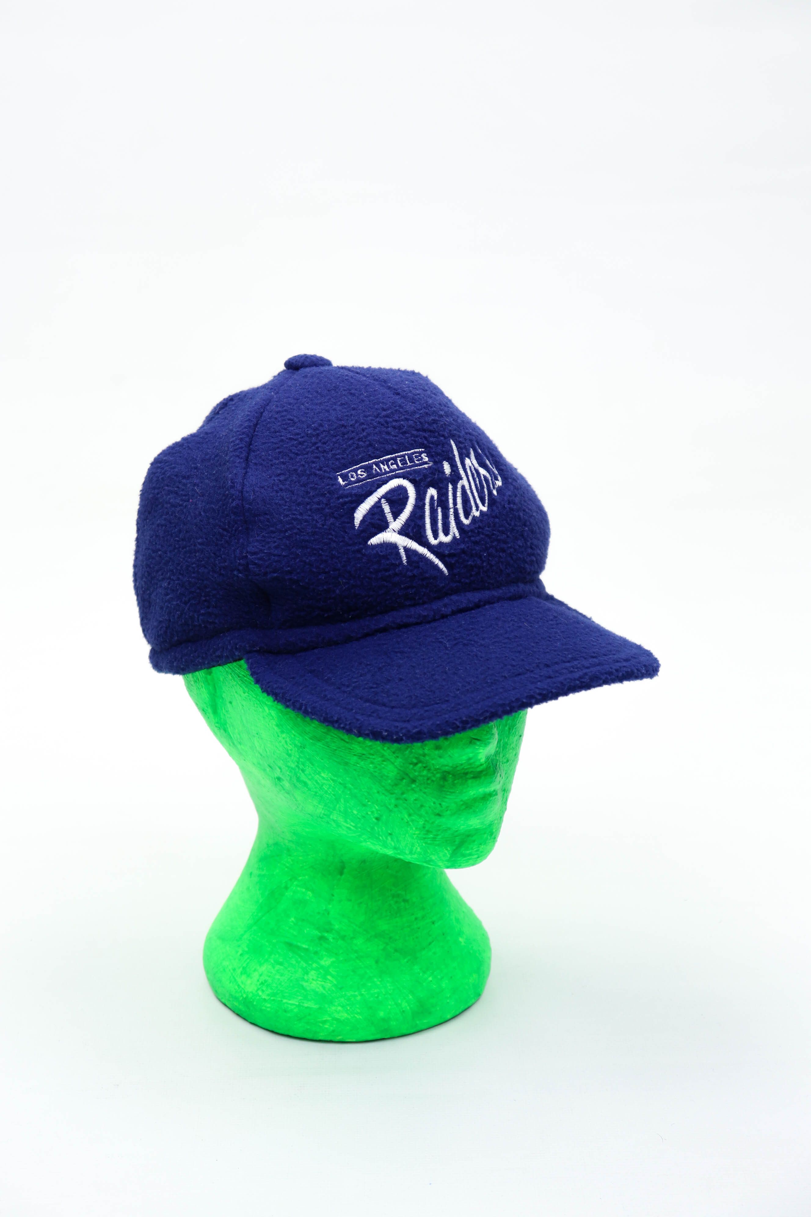 NFL Los Angeles Raiders Vintage 80s 90s Blue Fleece Cap Hat Size ONE SIZE - 6 Thumbnail
