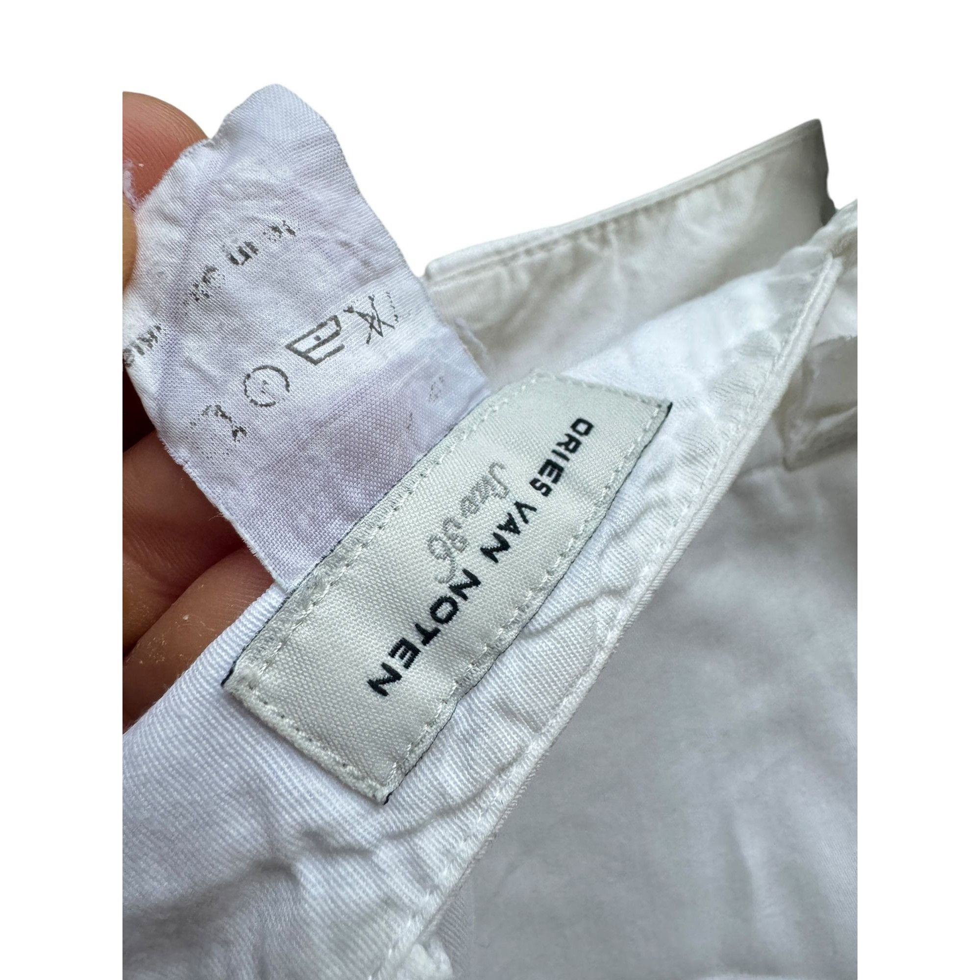 Dries Van Noten White Wide Cotton Pants Size 27" / US 4 / IT 40 - 5 Thumbnail
