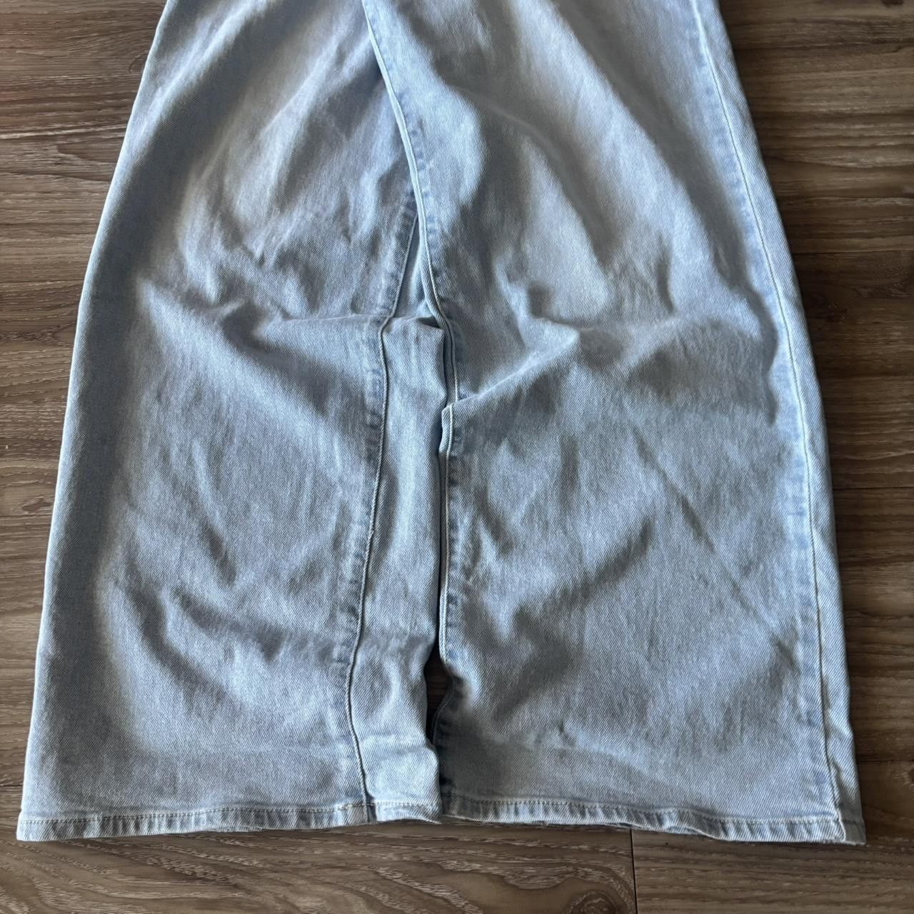 Japanese Brand Crazy Vintage Y2K/2000s Baggy Light Wash Skater Wide Leg Denim Jeans! 34x32 Size US 34 / EU 50 - 6 Thumbnail