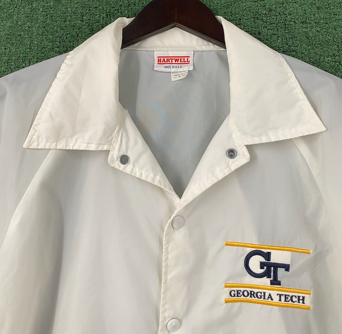 Vintage 80’s Georgia Tech Embroidered Logo Snap Coaches Jacket XL Size US XL / EU 56 / 4 - 2 Thumbnail