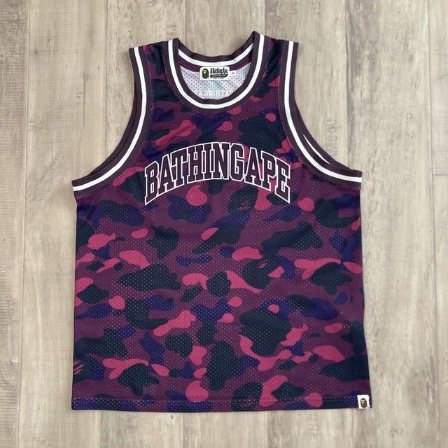 Bape BAPE Purple camo basketball tank top a bathing ape Size US S / EU 44-46 / 1 - 1 Thumbnail
