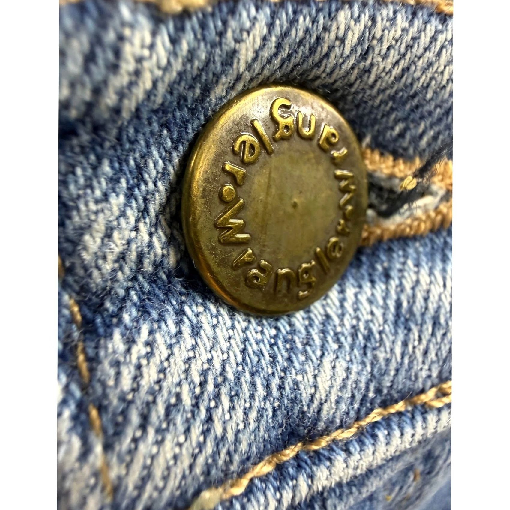 Wrangler Wrangler Jeans Regular Mens Blue Medium Wash Straight 38x32 Regular Fit 5-Pocket Denim Zip Button Logo Leather Patch Size US 38 / EU 54 - 6 Thumbnail