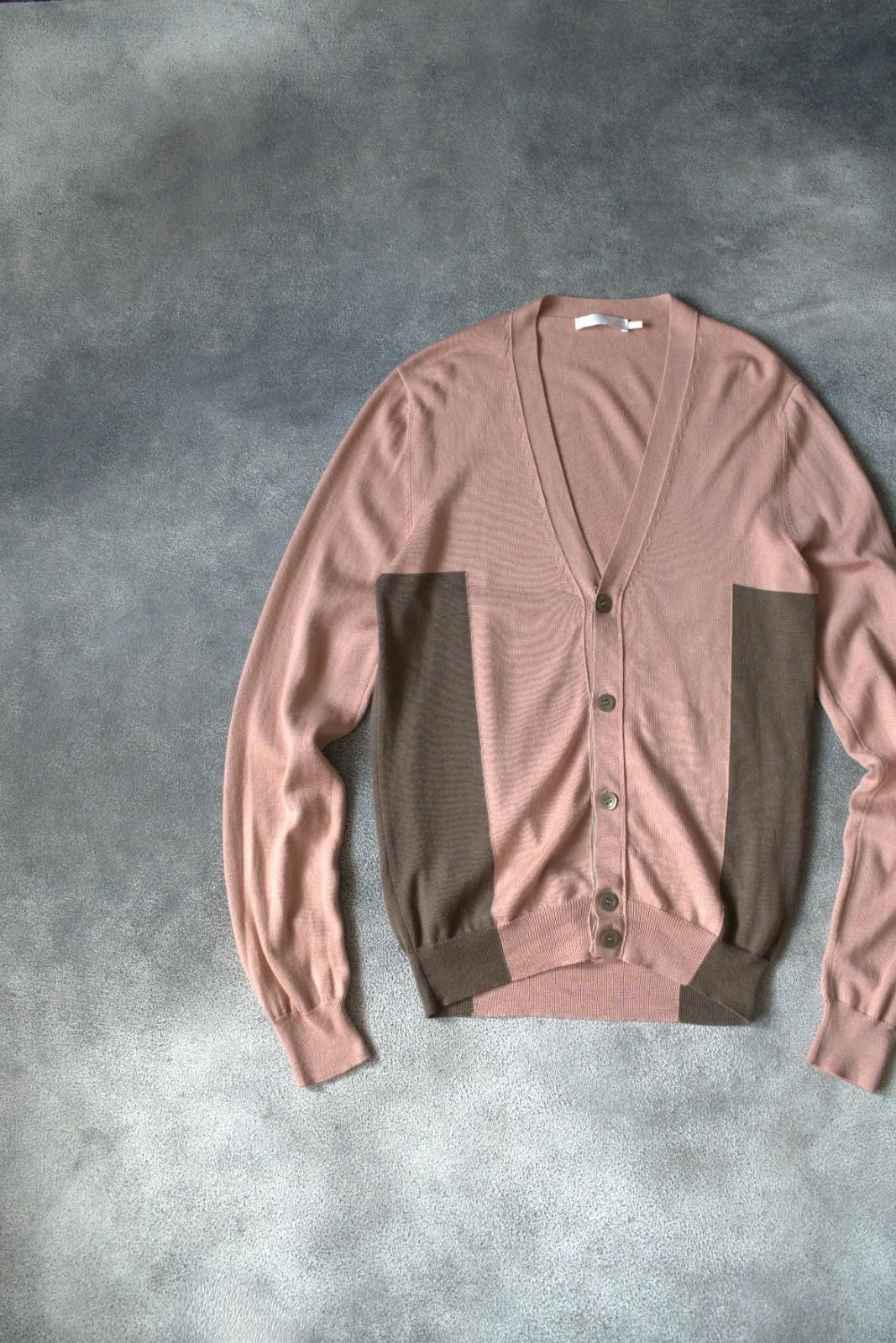 Alexander McQueen !SAMPLE 2000's Alexander McQueen Men Cardigan Two-Tone Wool Size US M / EU 48-50 / 2 - 3 Thumbnail