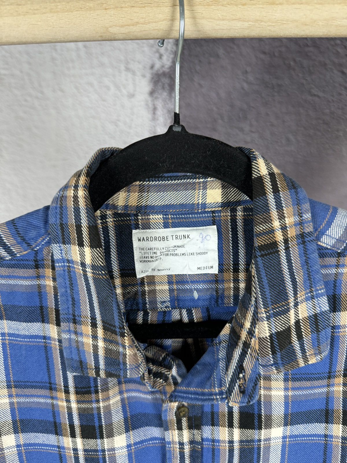 Japanese Brand Azul by Moussy Wardrobe Trunk checkered flannel shirt Size US M / EU 48-50 / 2 - 7 Thumbnail