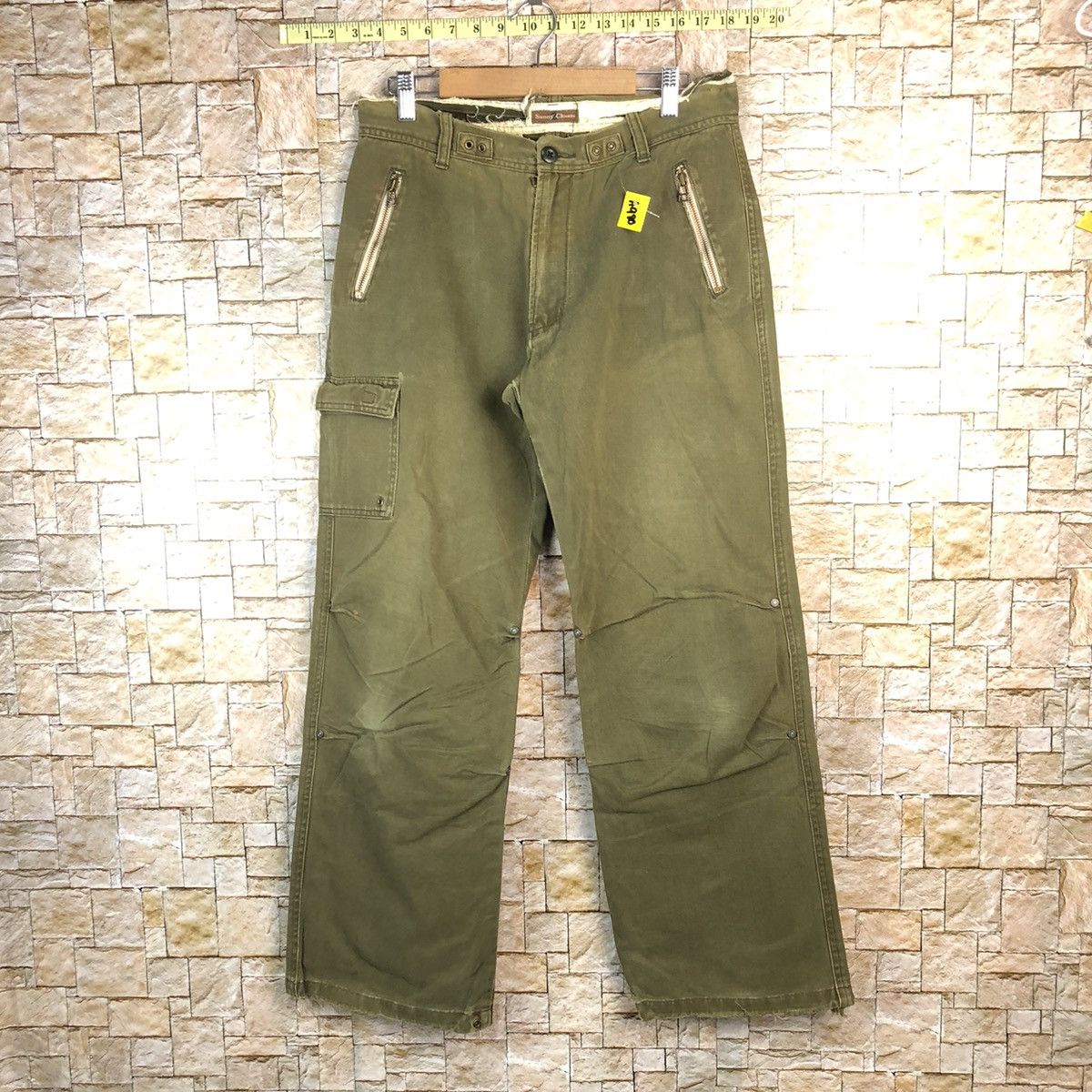Japanese Brand Sonny Clouds Green utility Cargo Multipocket Pants #A980 Size US 29 - 1 Thumbnail