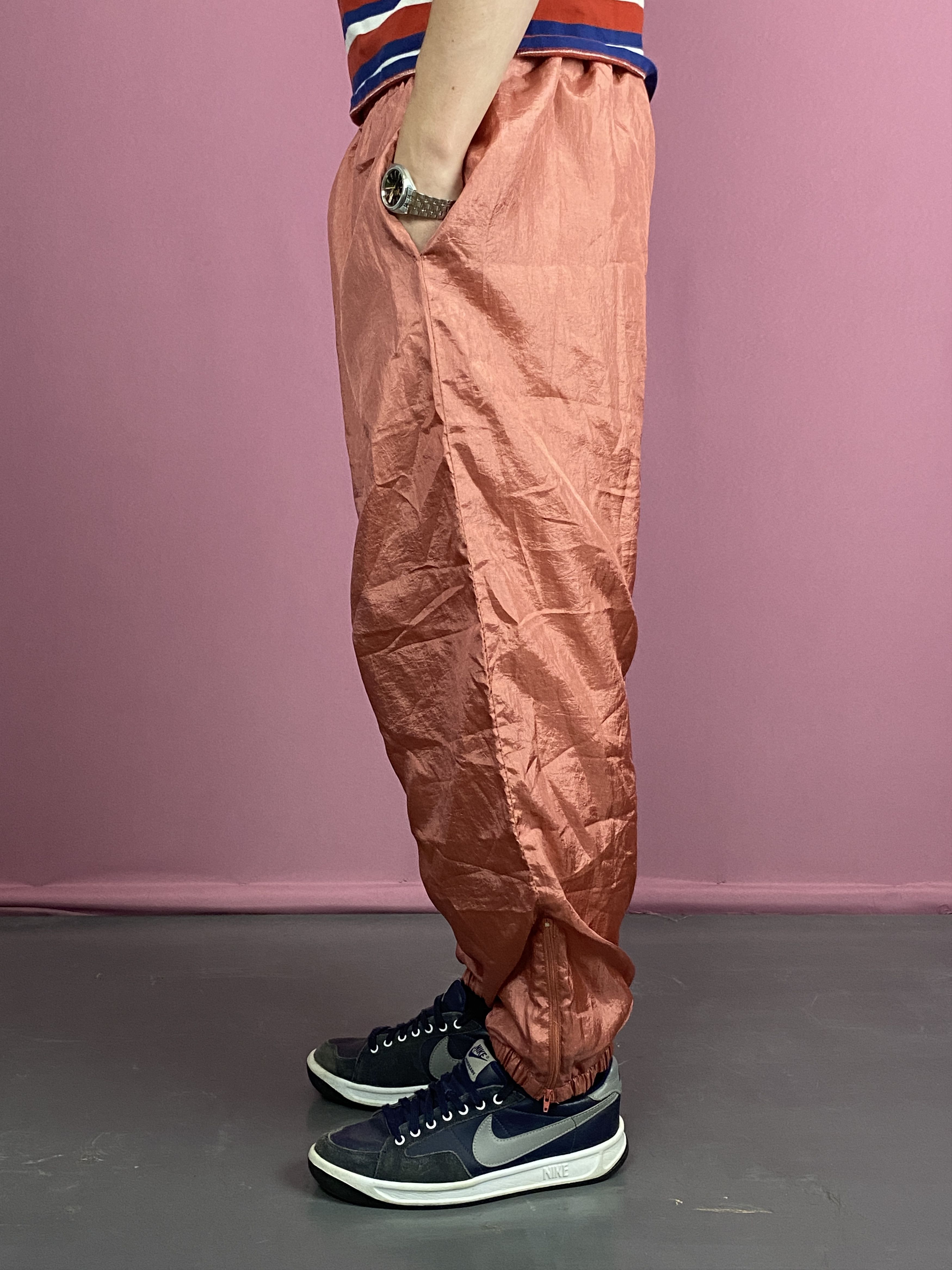 Designer × Vintage 90s Big is Beautiful Vintage Men's Baggy Track Pants - M Size US 34 / EU 50 - 2 Thumbnail