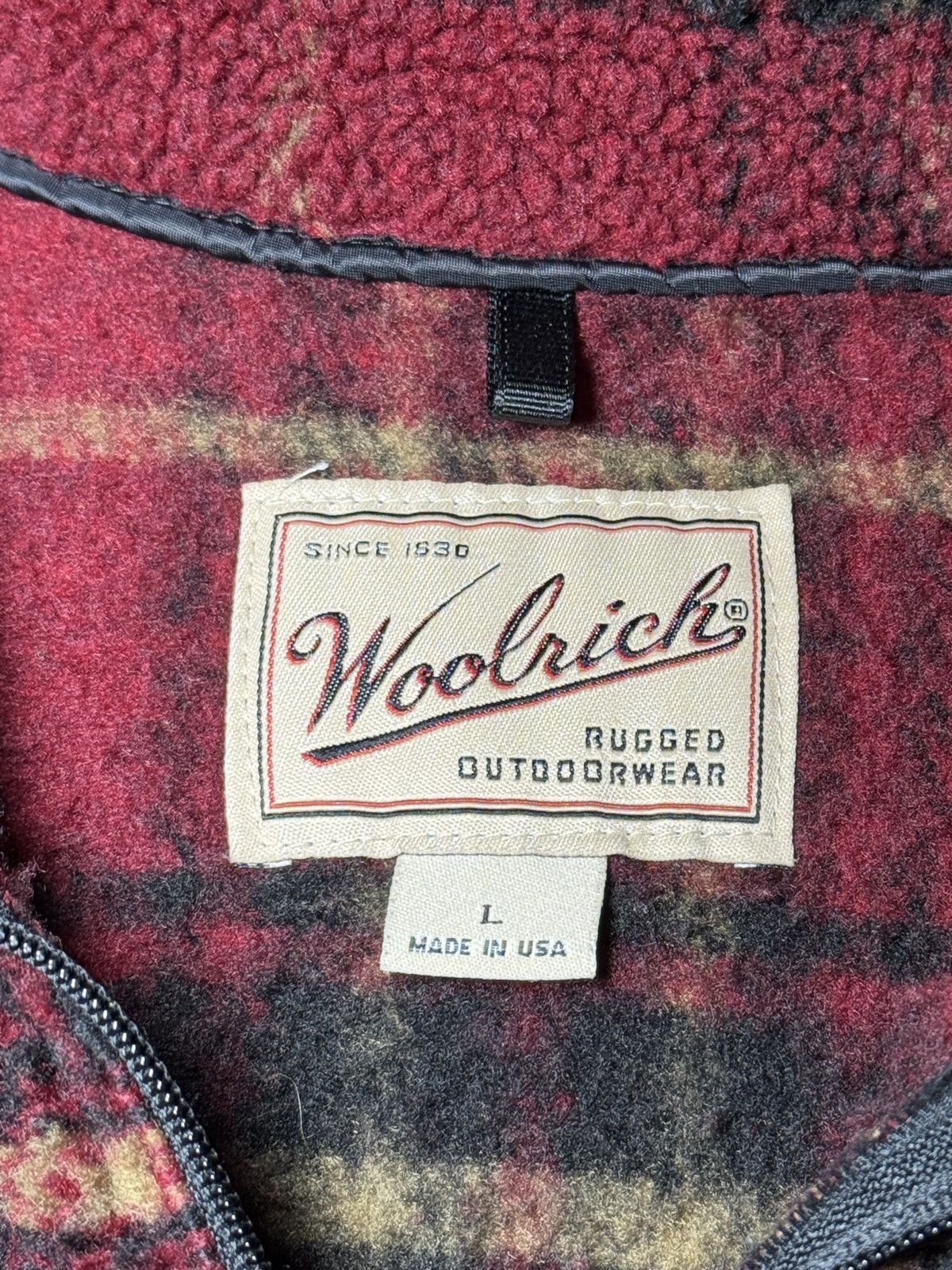 Woolrich Woolen Mills Woolrich Sherpa Fleece Plaid Zendura Pile L 1/4 Zip Jacket Size US L / EU 52-54 / 3 - 3 Thumbnail