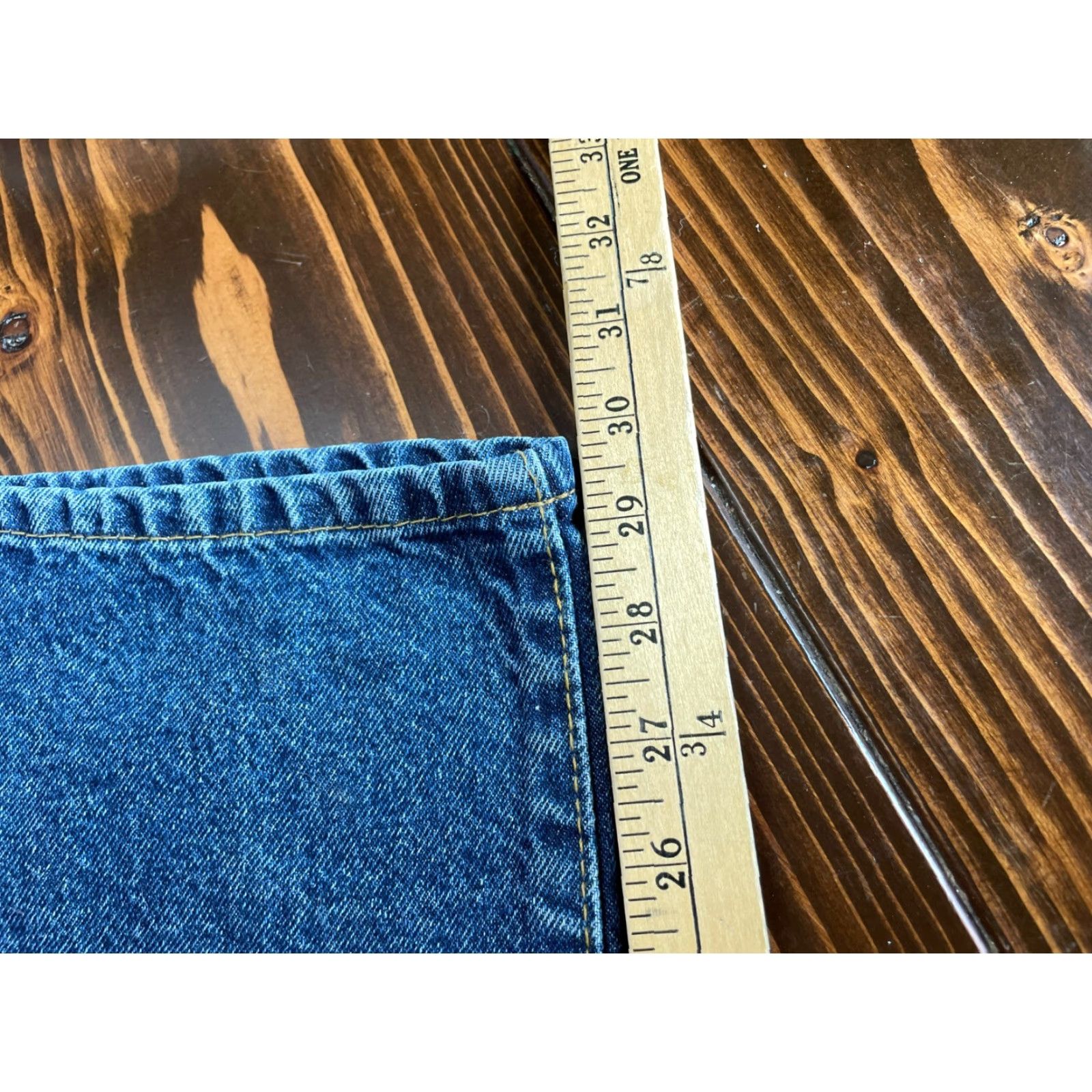 Vintage Full Blue Jeans Men 38x30 Denim 5 Pocket Straight Leg NEW Jeans Regular Mens Shoes No Size US 38 / EU 54 - 4 Thumbnail