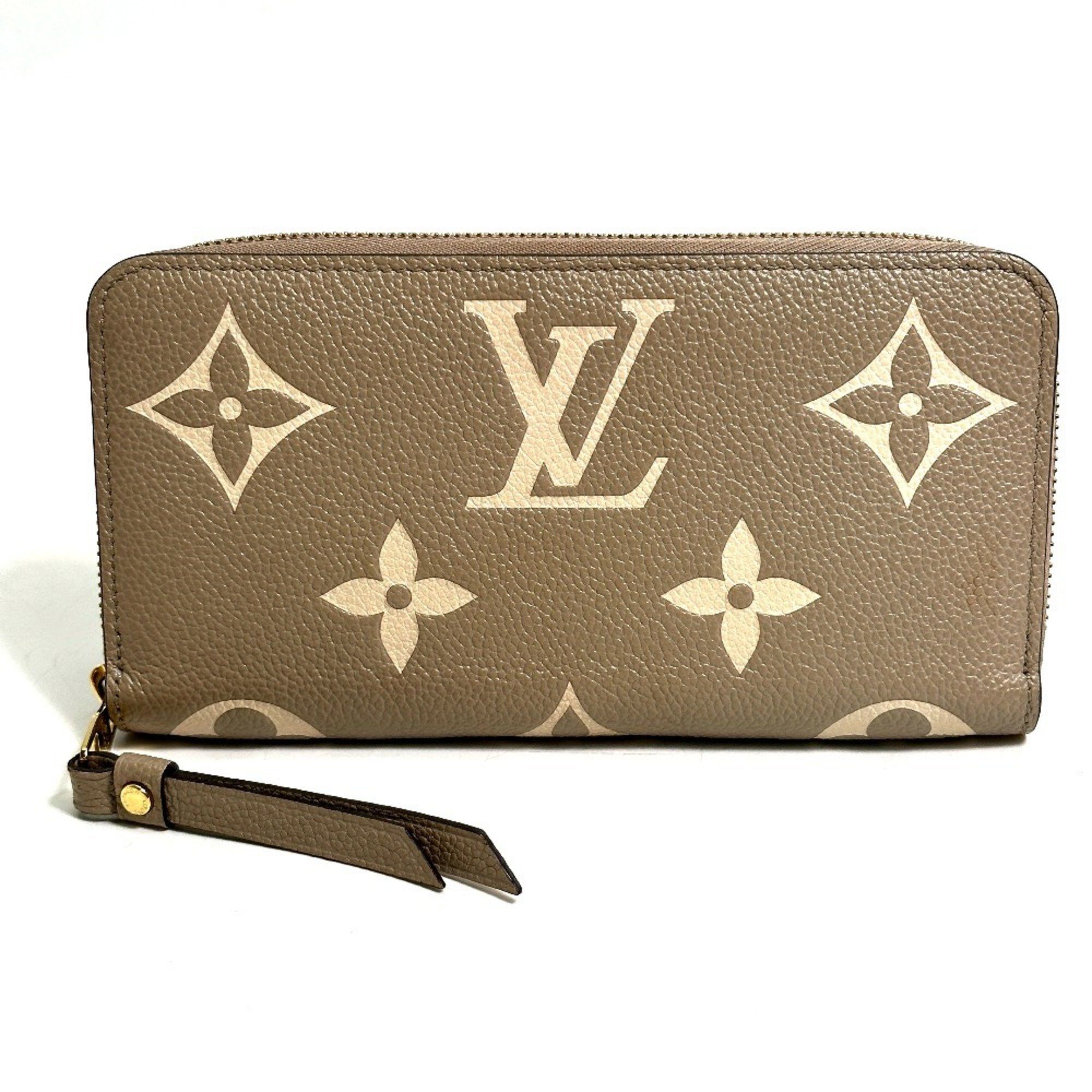 Louis Vuitton LOUIS VUITTON M69794 Monogram Empreinte Two-Tone Zippy Wallet, Round Zipper Long Leather, Women's, Tourterelle, Creme Beige Size ONE SIZE - 1 Thumbnail